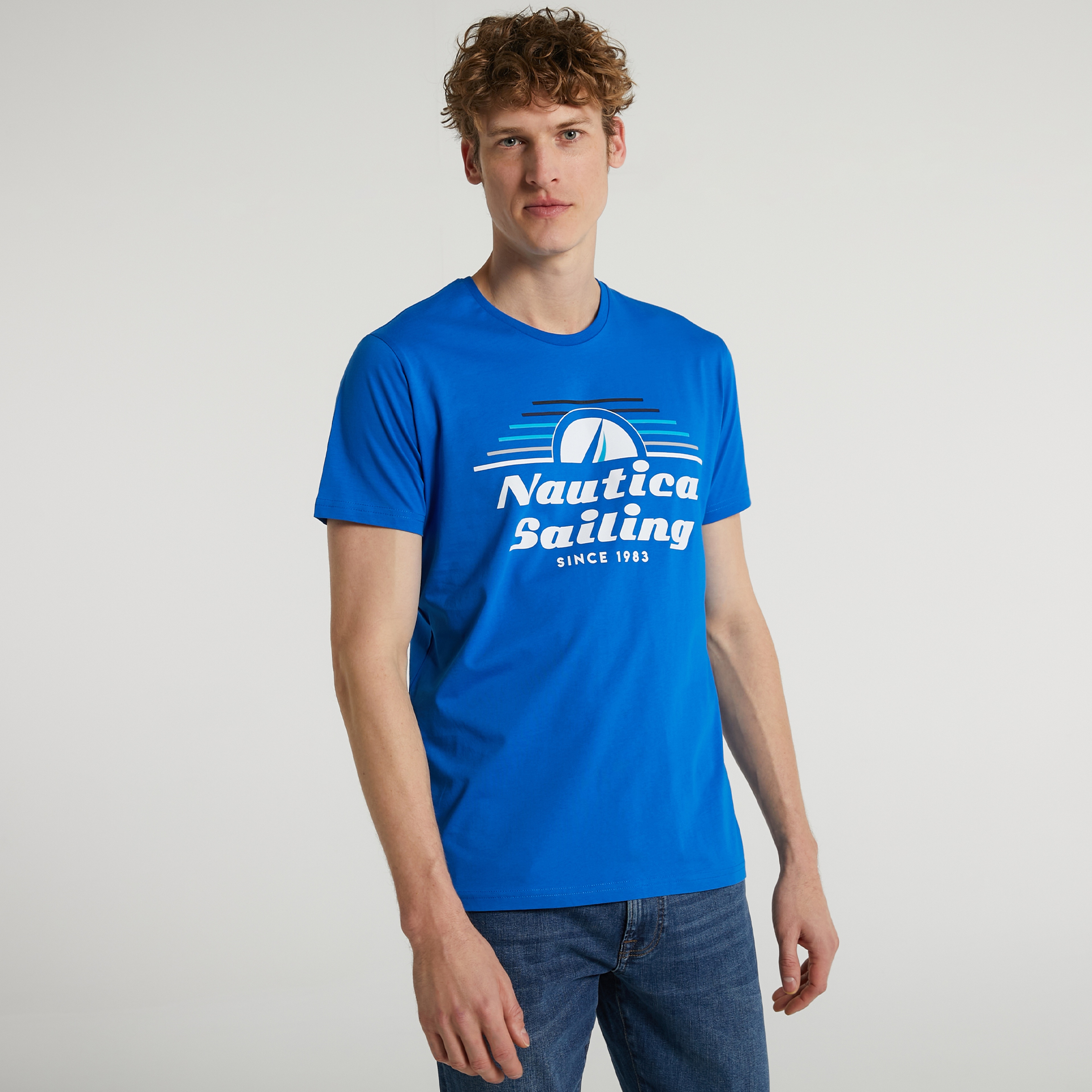 Nautica Standart Fit Erkek Mavi T-shirt