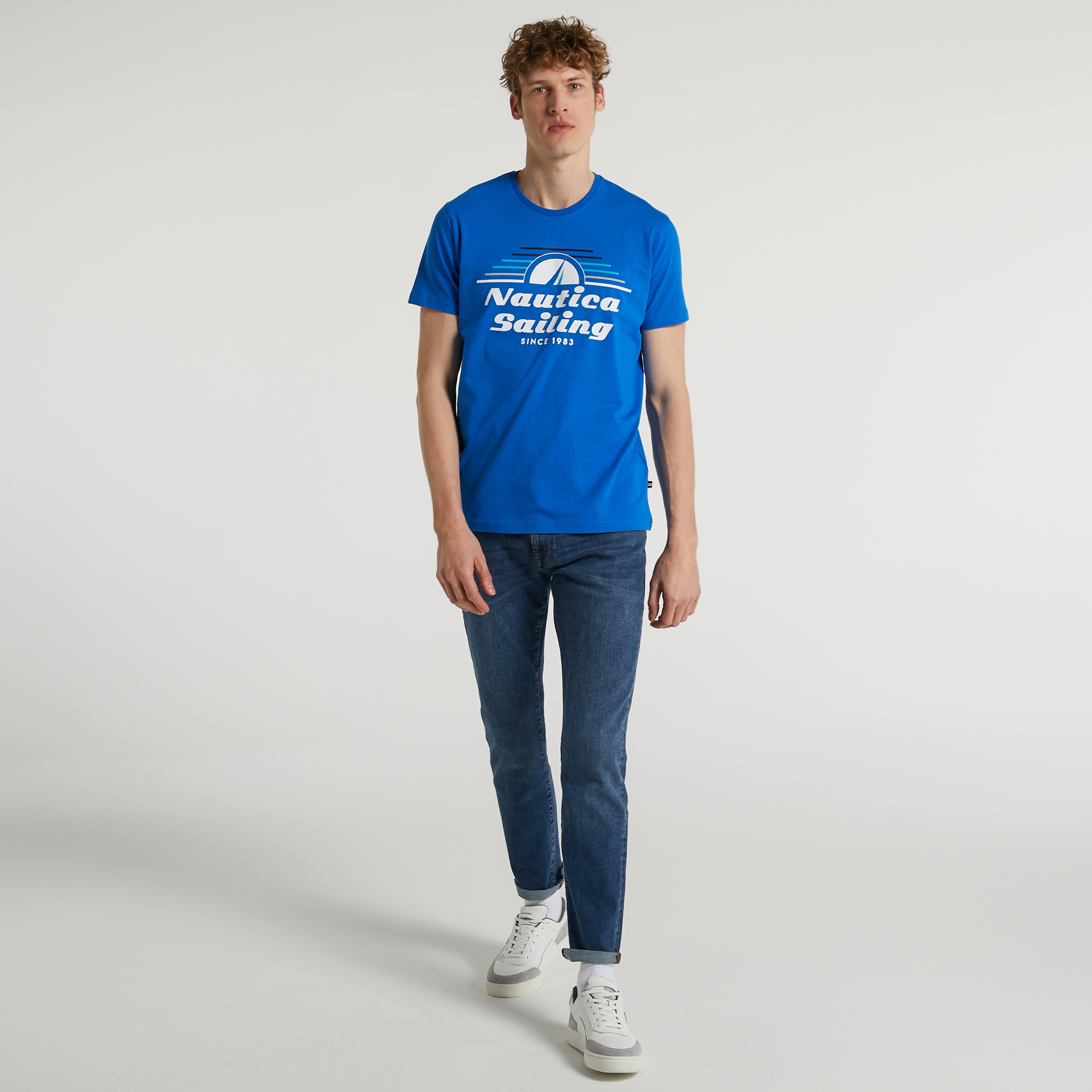 Nautica Standart Fit Erkek Mavi T-shirt