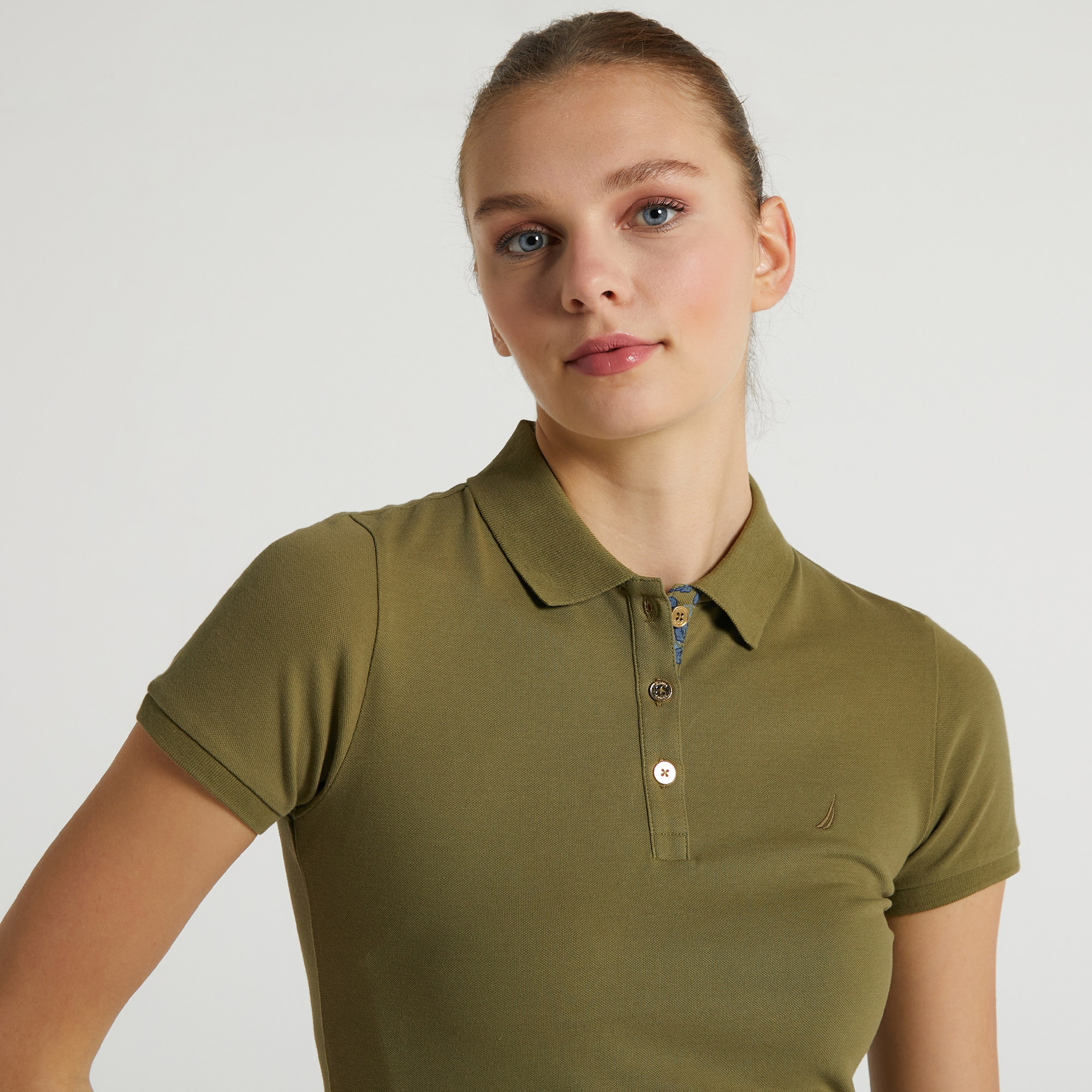 NAUTICA KADIN YEŞİL SLIM FIT KISA KOLLU POLO