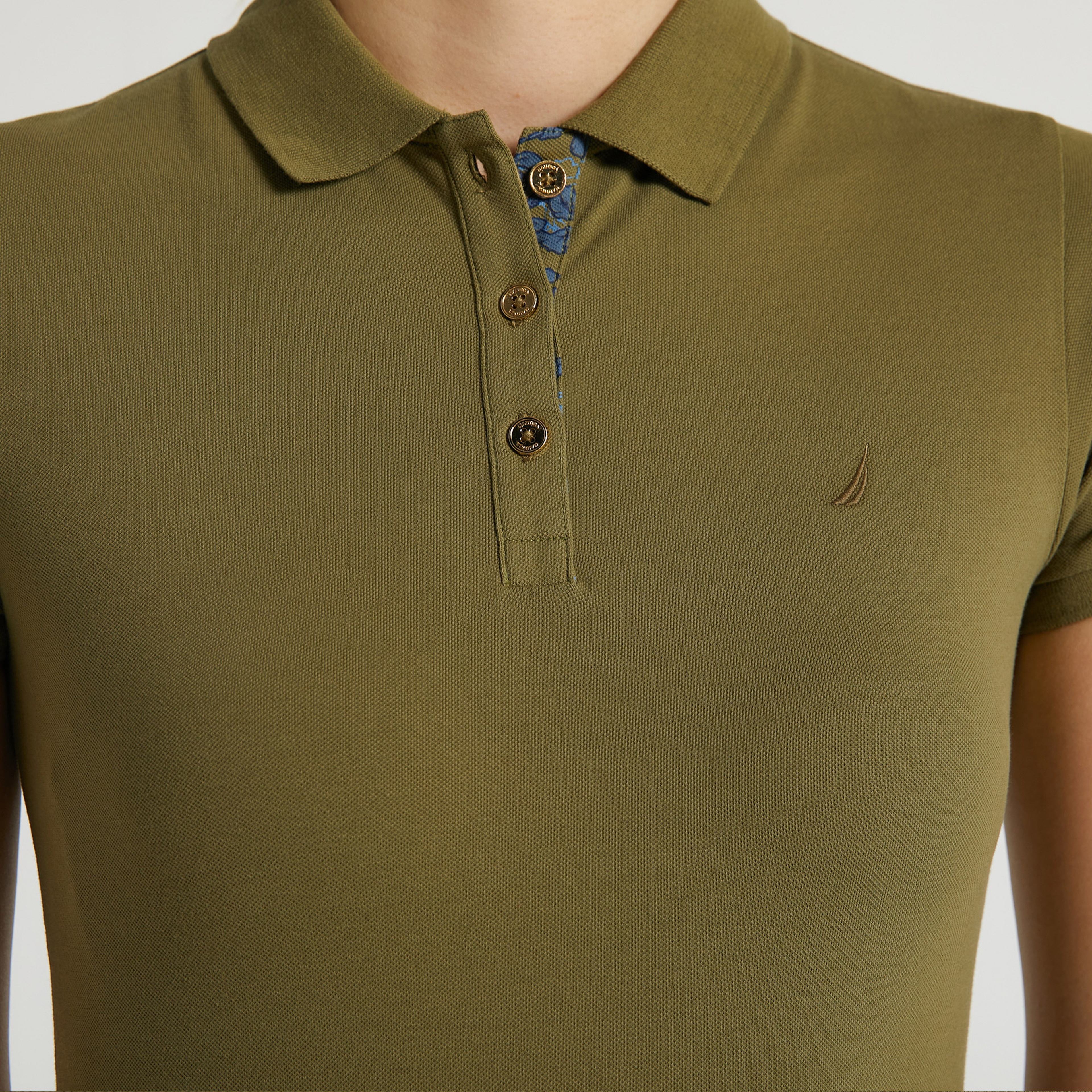 NAUTICA KADIN YEŞİL SLIM FIT KISA KOLLU POLO