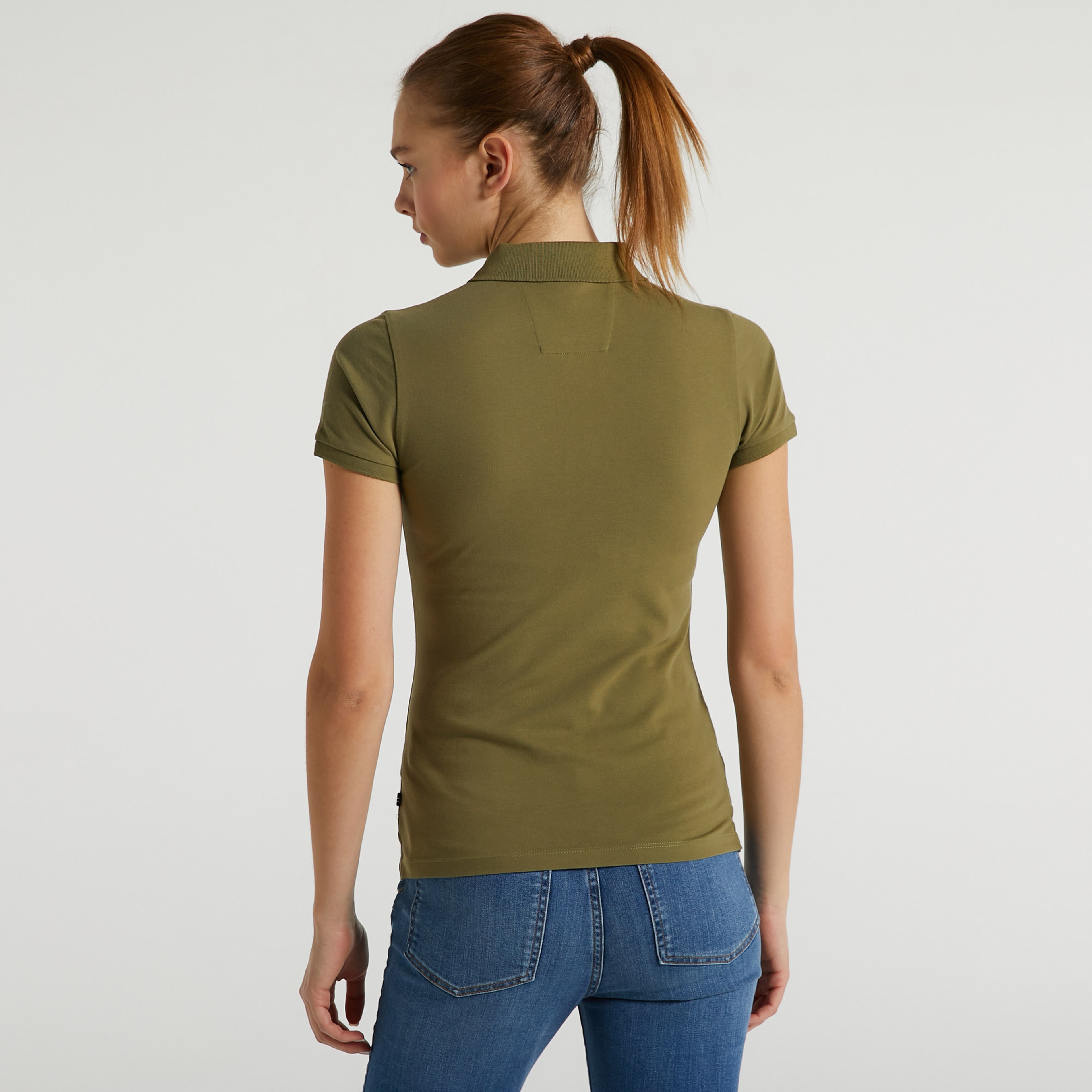 NAUTICA KADIN YEŞİL SLIM FIT KISA KOLLU POLO