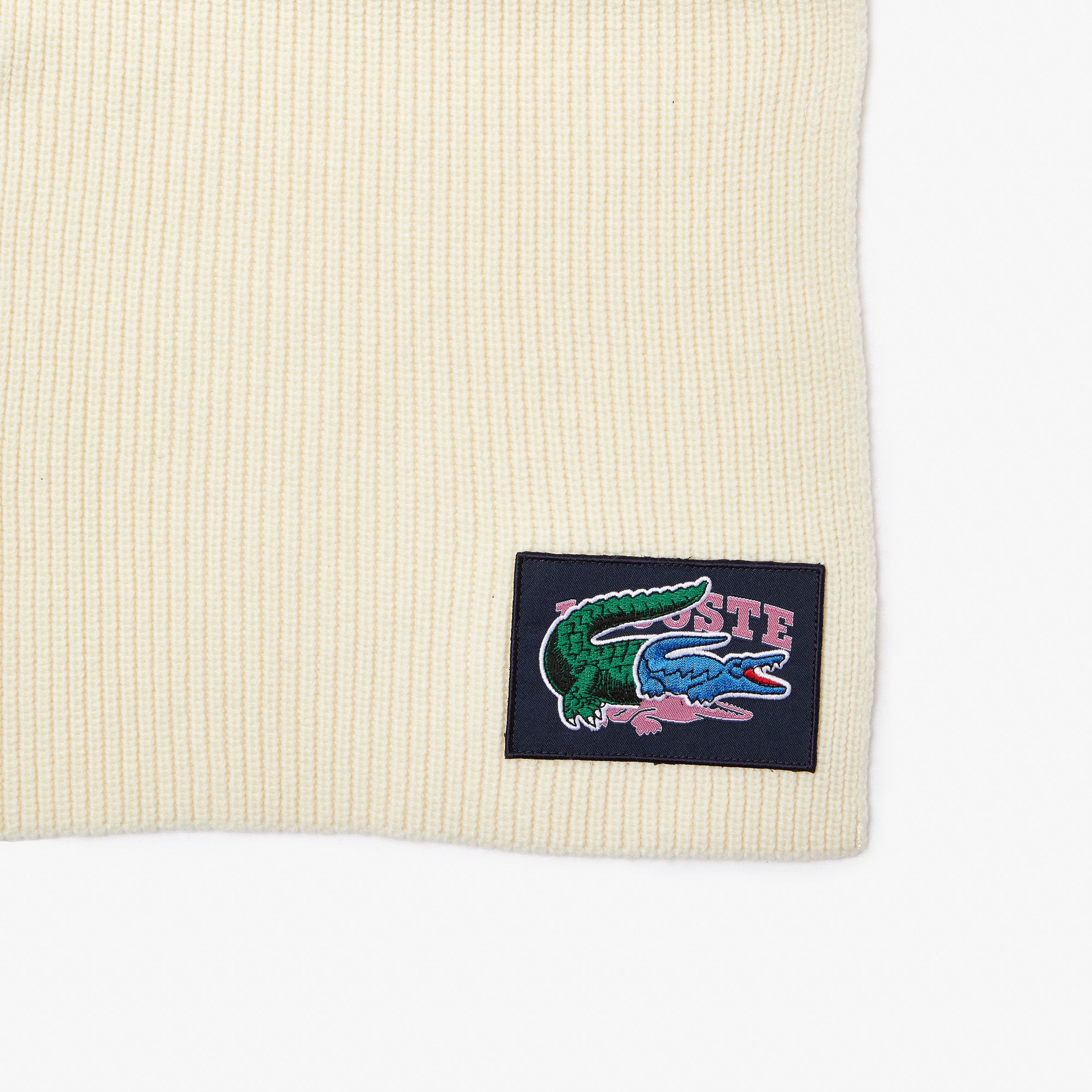 Lacoste Holiday Erkek Yün Krem Atkı Bere Seti