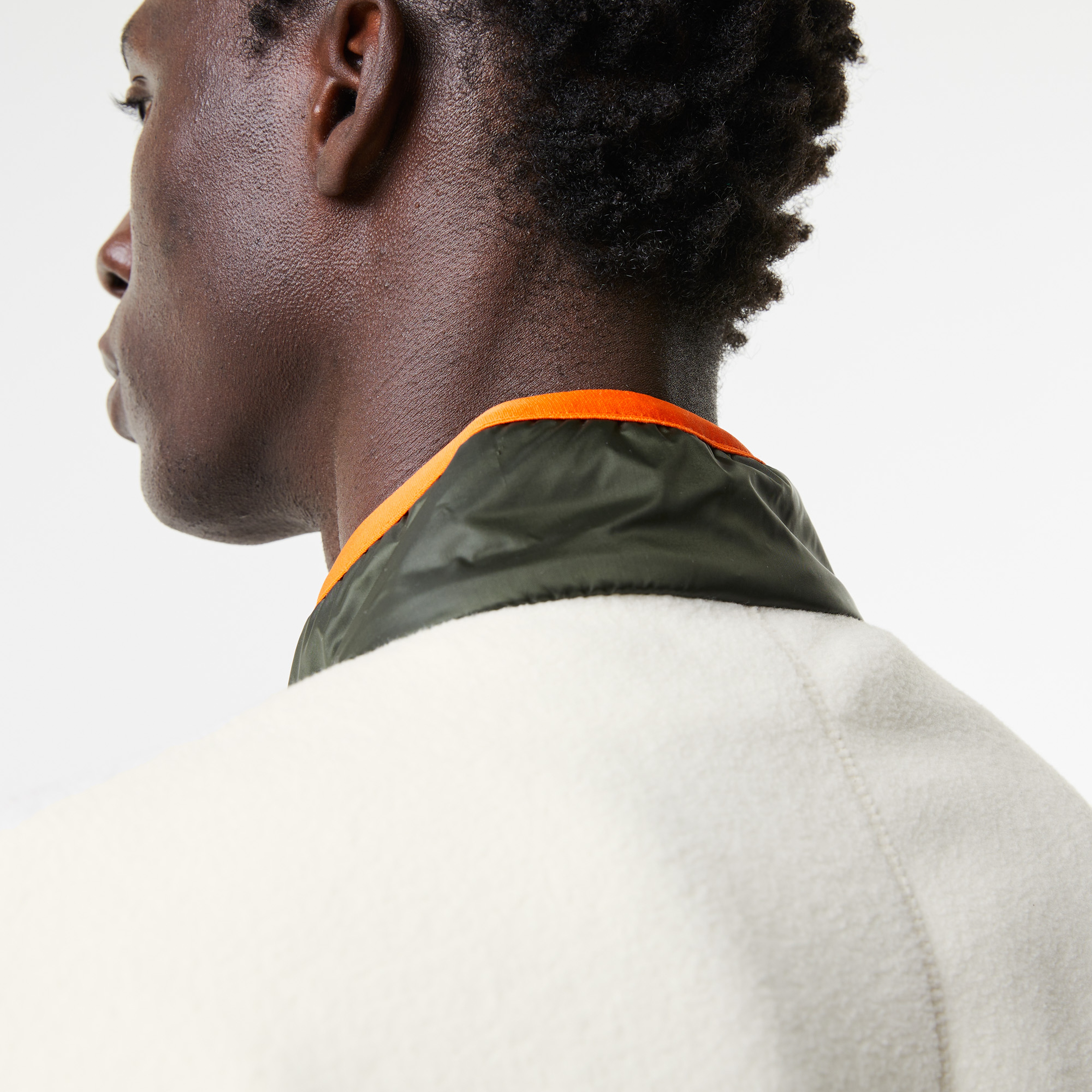 Lacoste Erkek Relaxed Fit Fermuarlı Beyaz Sweatshirt