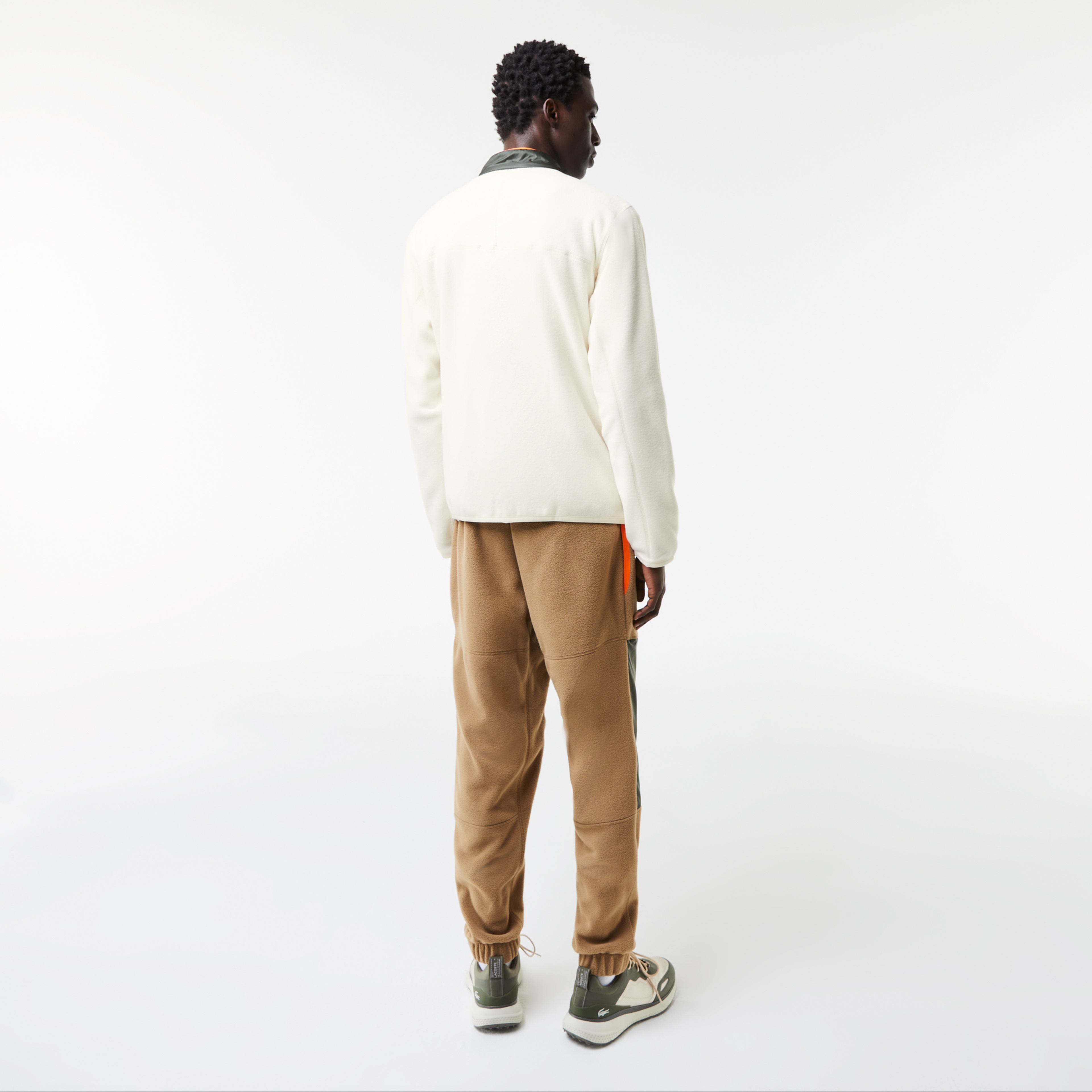 Lacoste Erkek Relaxed Fit Fermuarlı Beyaz Sweatshirt