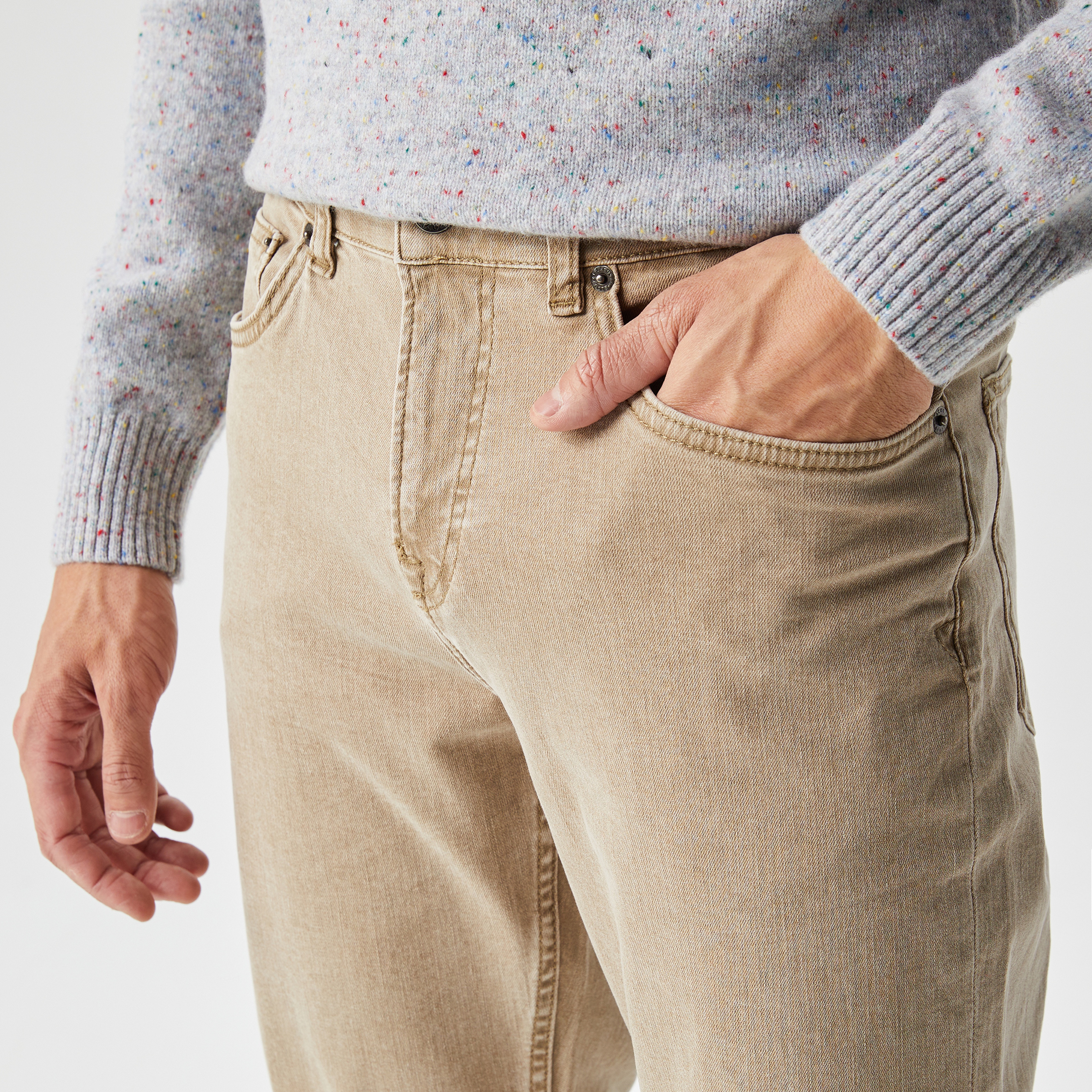 Lacoste Erkek Regular Fit Denim Yeşil Pantolon