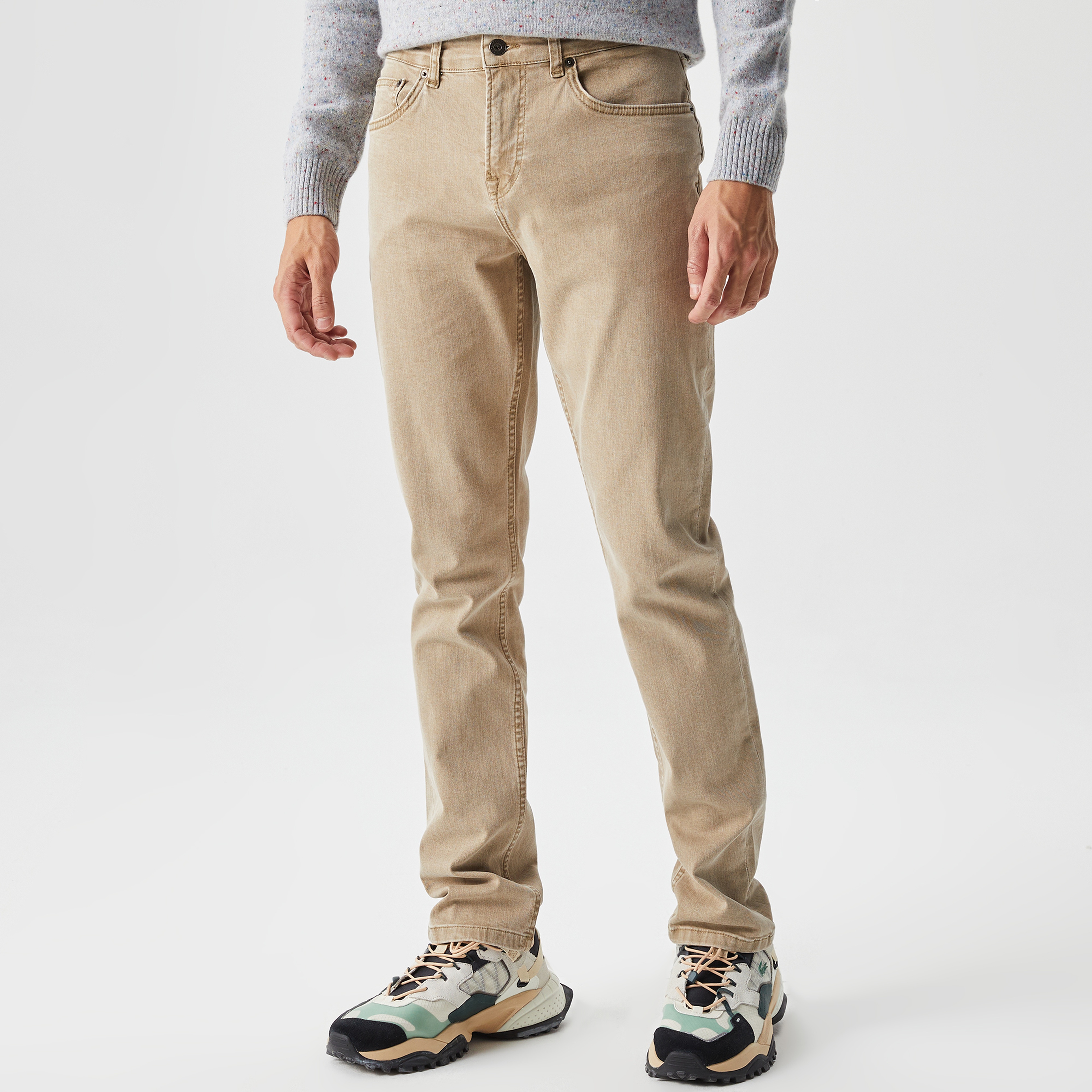 Lacoste Erkek Regular Fit Denim Yeşil Pantolon