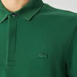 Erkek Regular Fit Uzun Kollu Yeşil Paris Polo