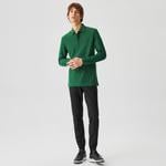 Erkek Regular Fit Uzun Kollu Yeşil Paris Polo