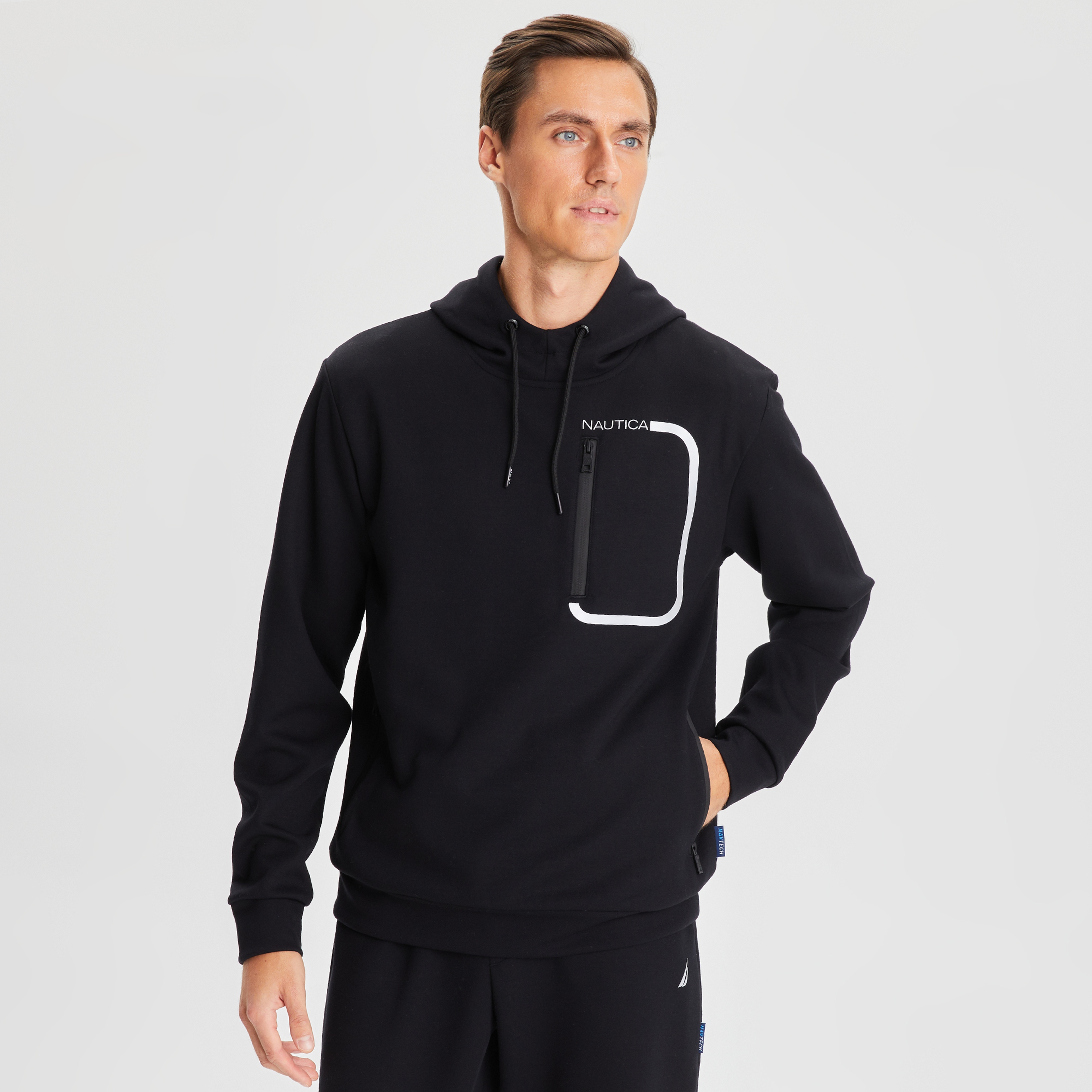 NAUTICA ERKEK SİYAH STANDART FIT SWEATSHIRT