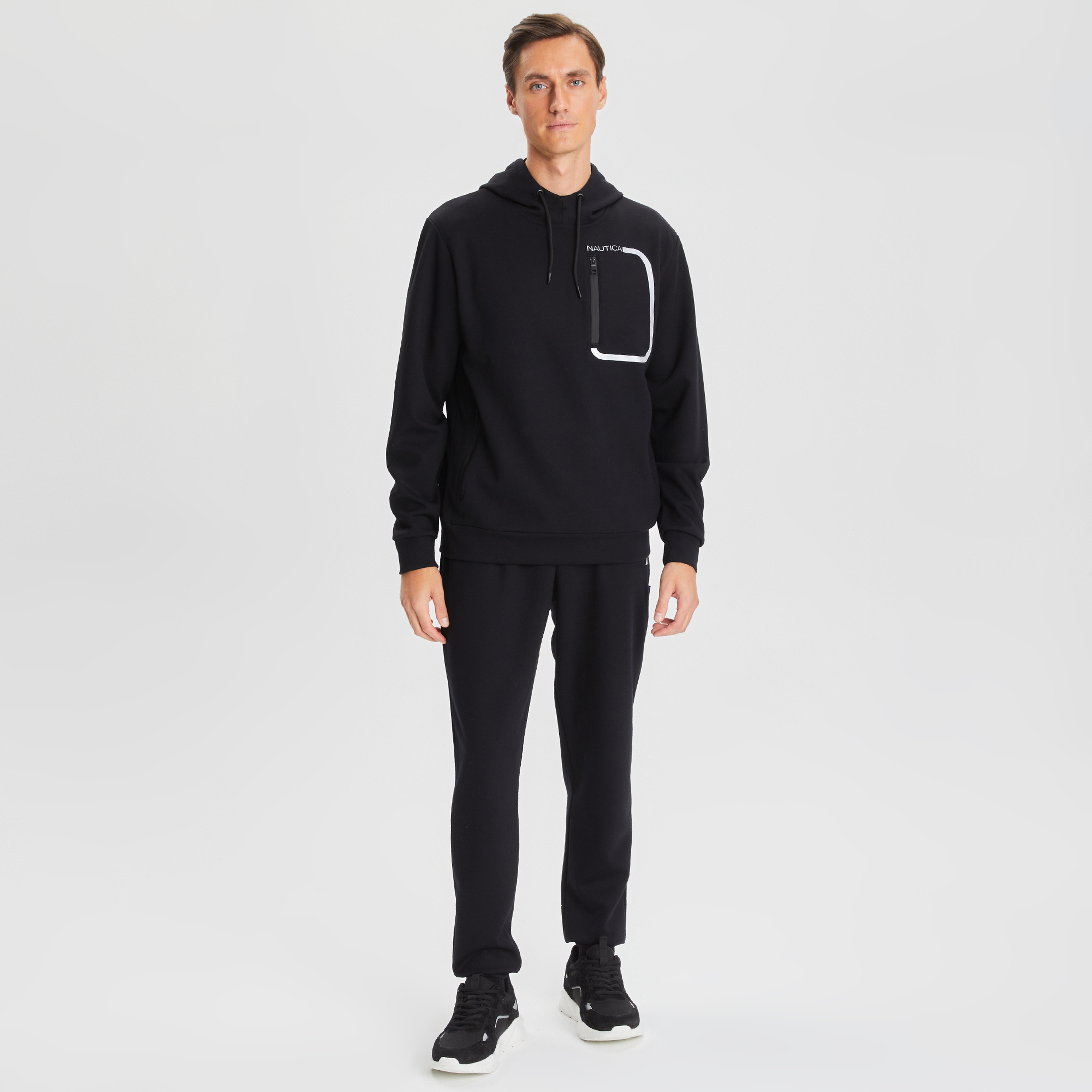 NAUTICA ERKEK SİYAH STANDART FIT SWEATSHIRT
