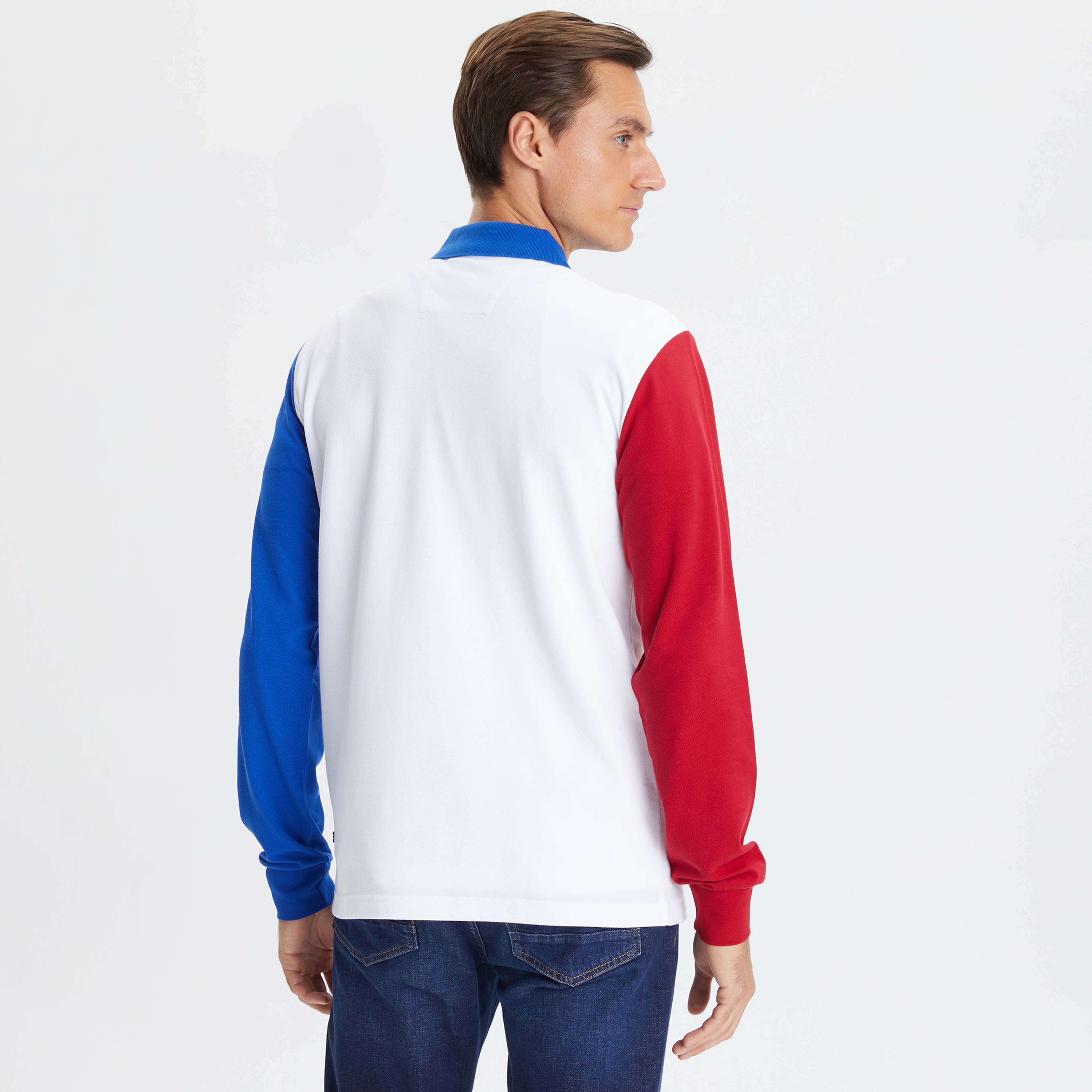 NAUTICA ERKEK BEYAZ UZUN KOLLU POLO