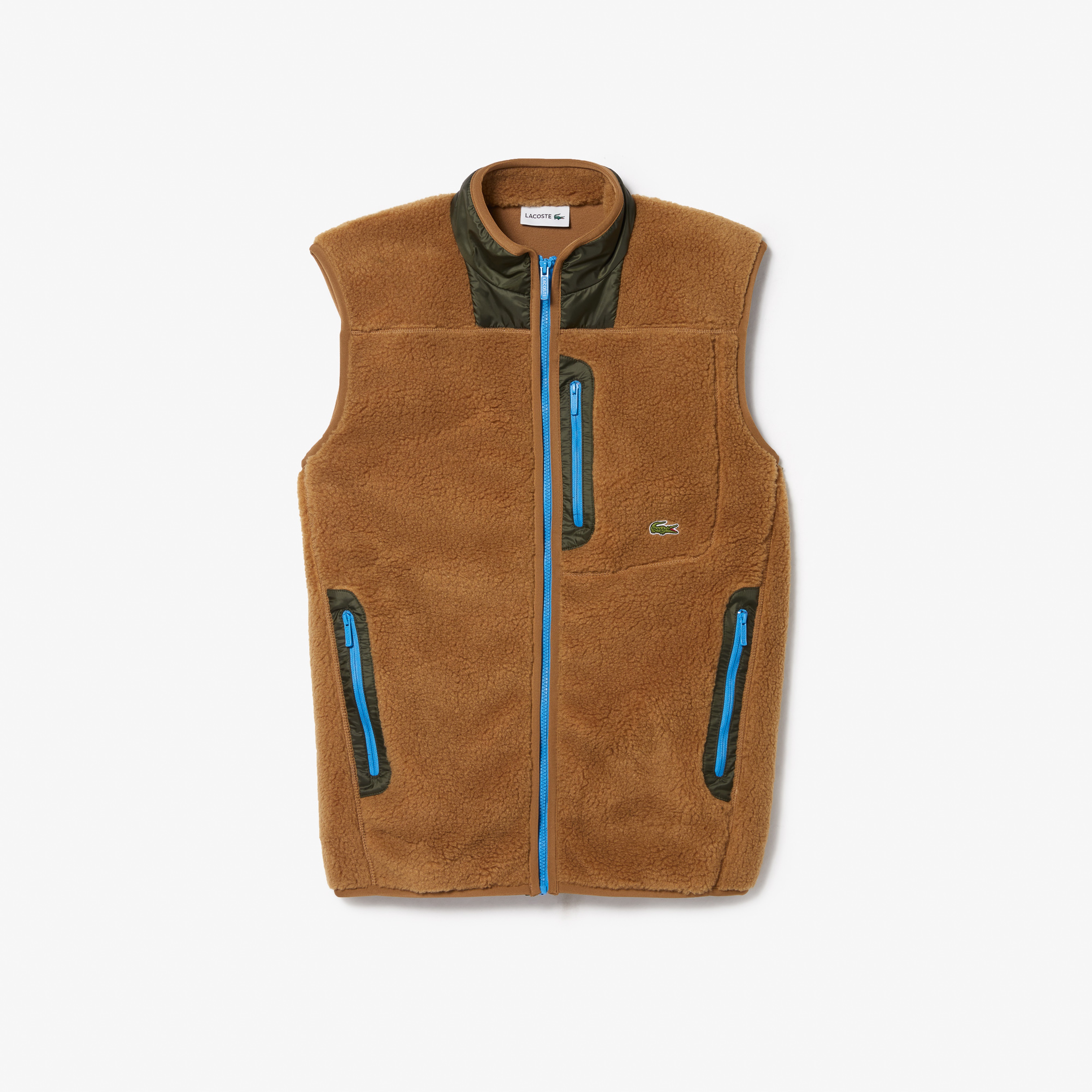 Lacoste Erkek Dik Yaka Kahverengi Yelek