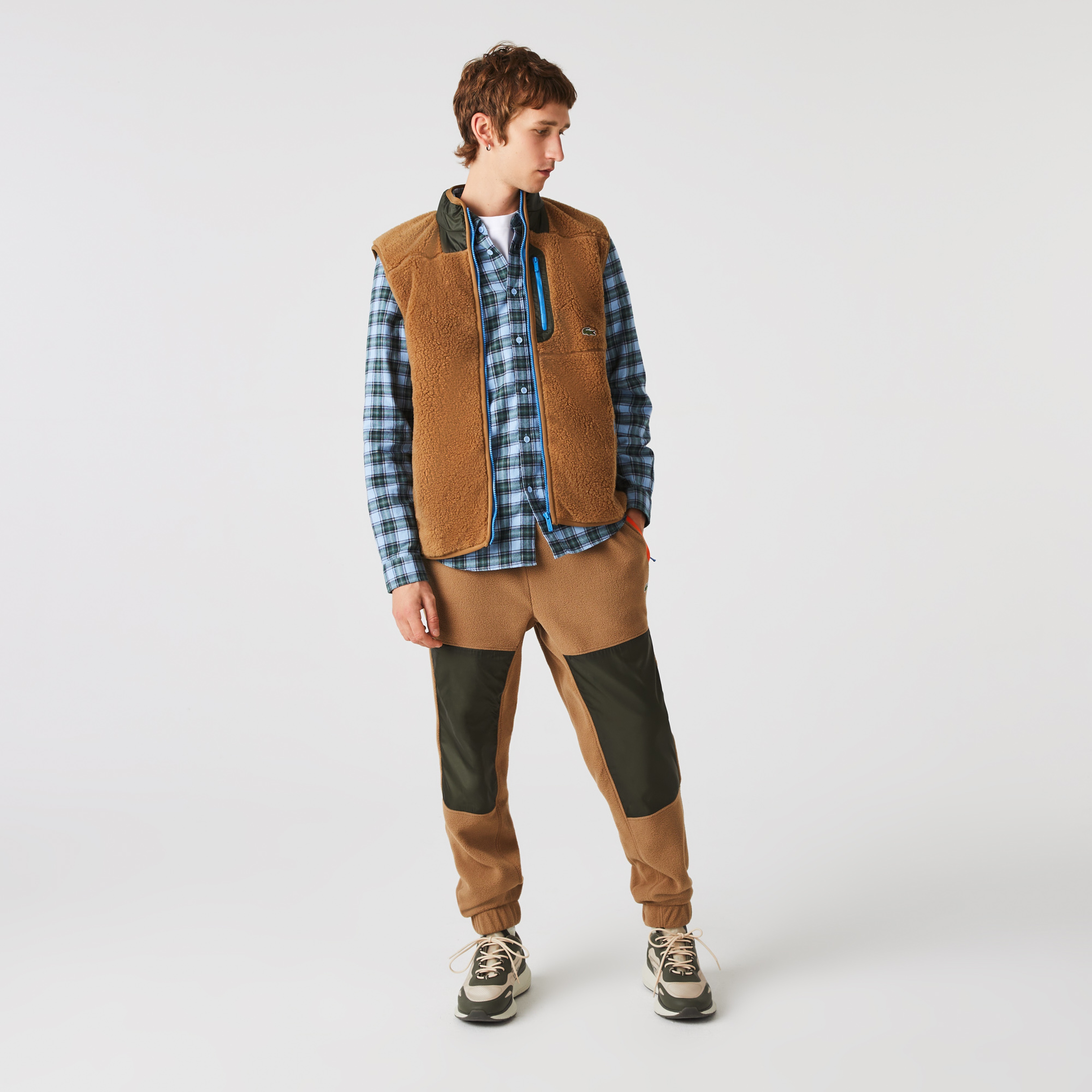 Lacoste Erkek Dik Yaka Kahverengi Yelek