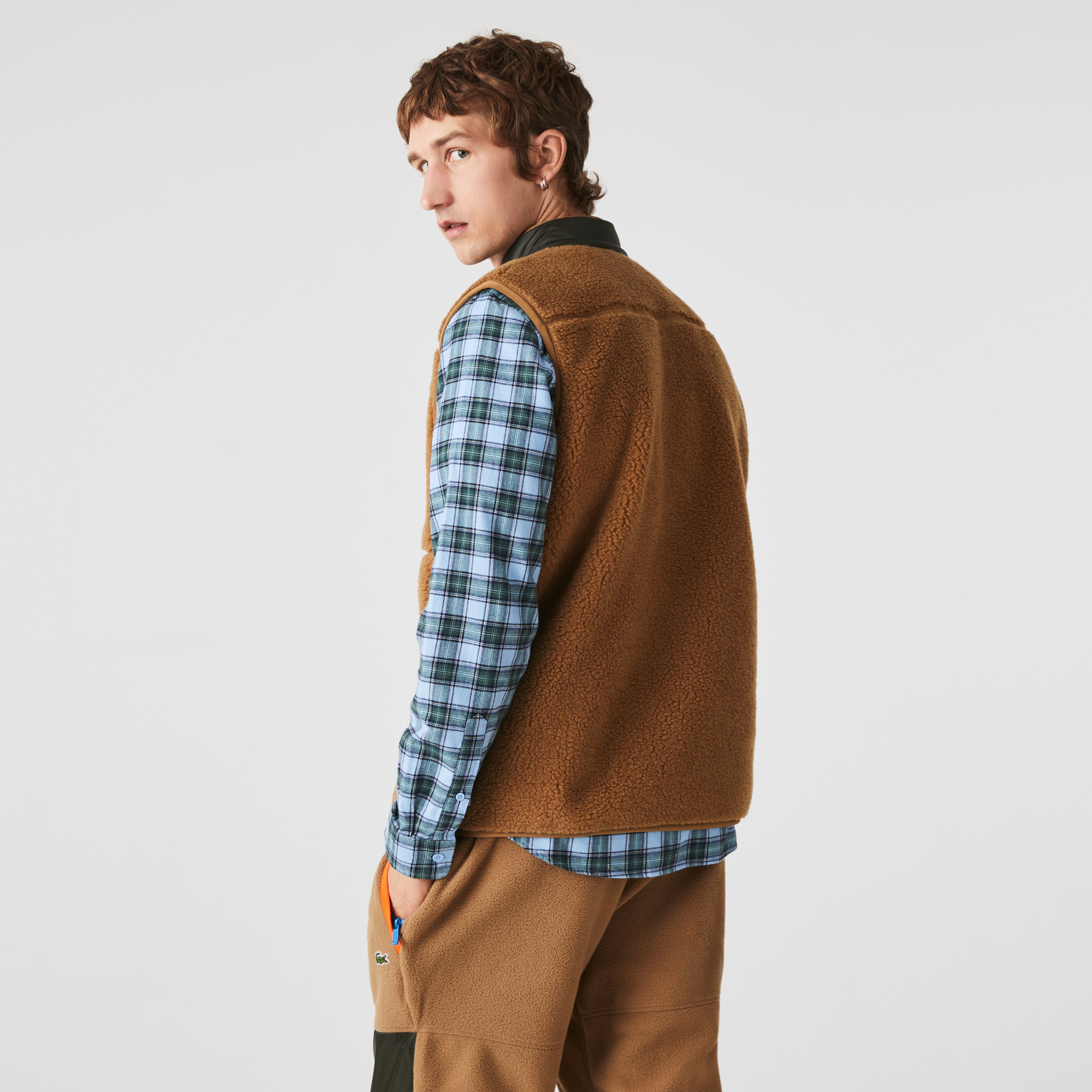 Lacoste Erkek Dik Yaka Kahverengi Yelek