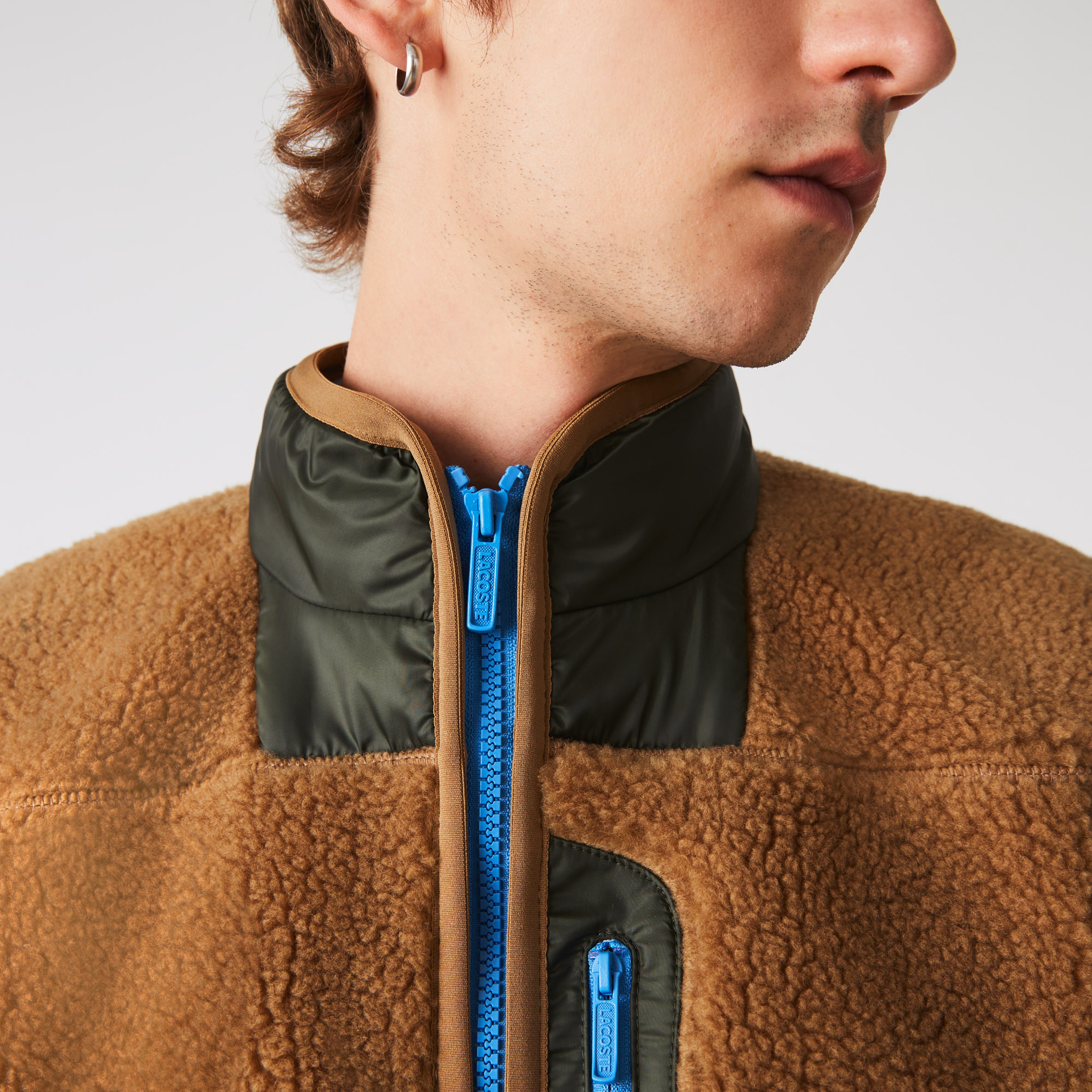 Lacoste Erkek Dik Yaka Kahverengi Yelek