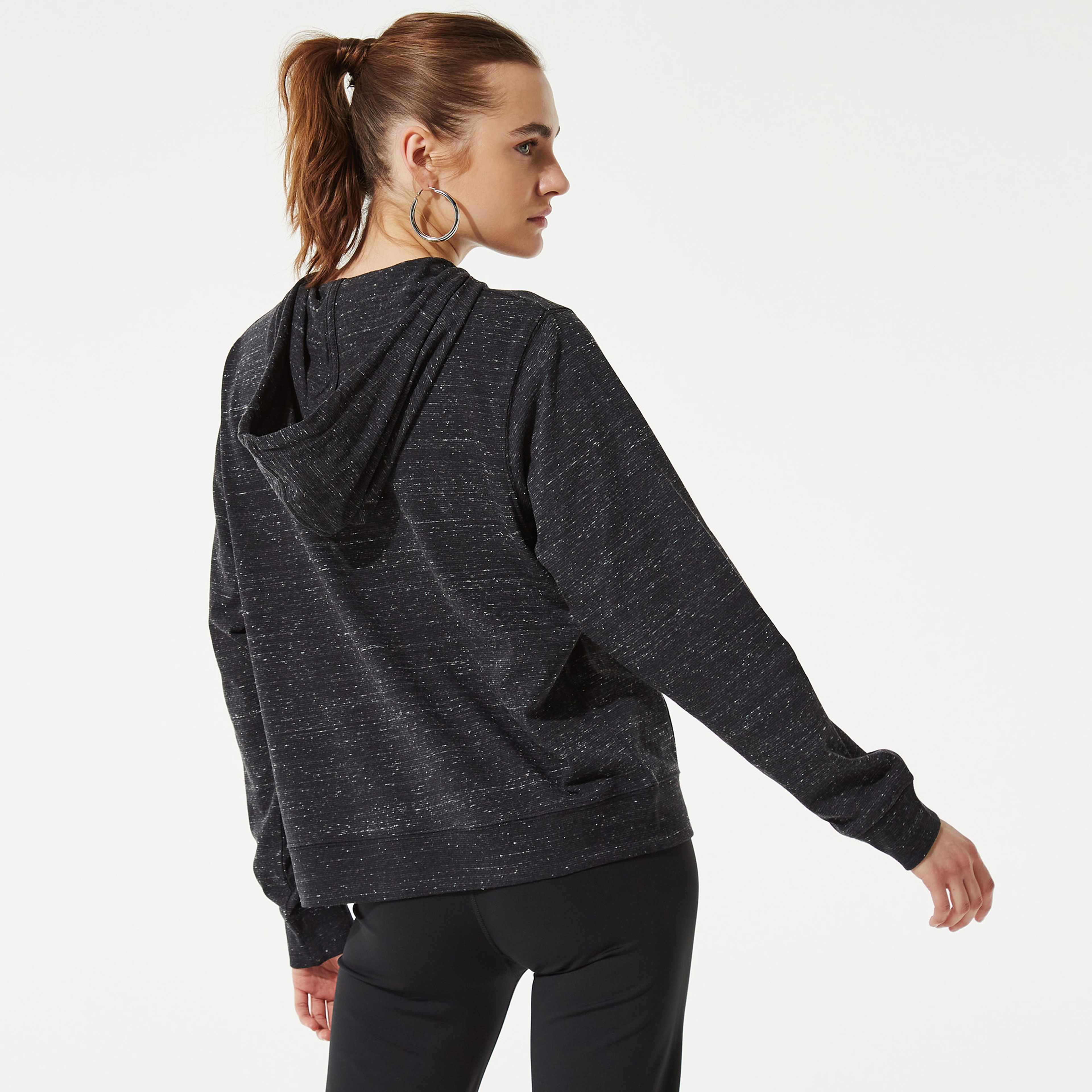 Nike Sportswear Gym Vintage Gfx Easy Po Kadın Siyah Hoodie