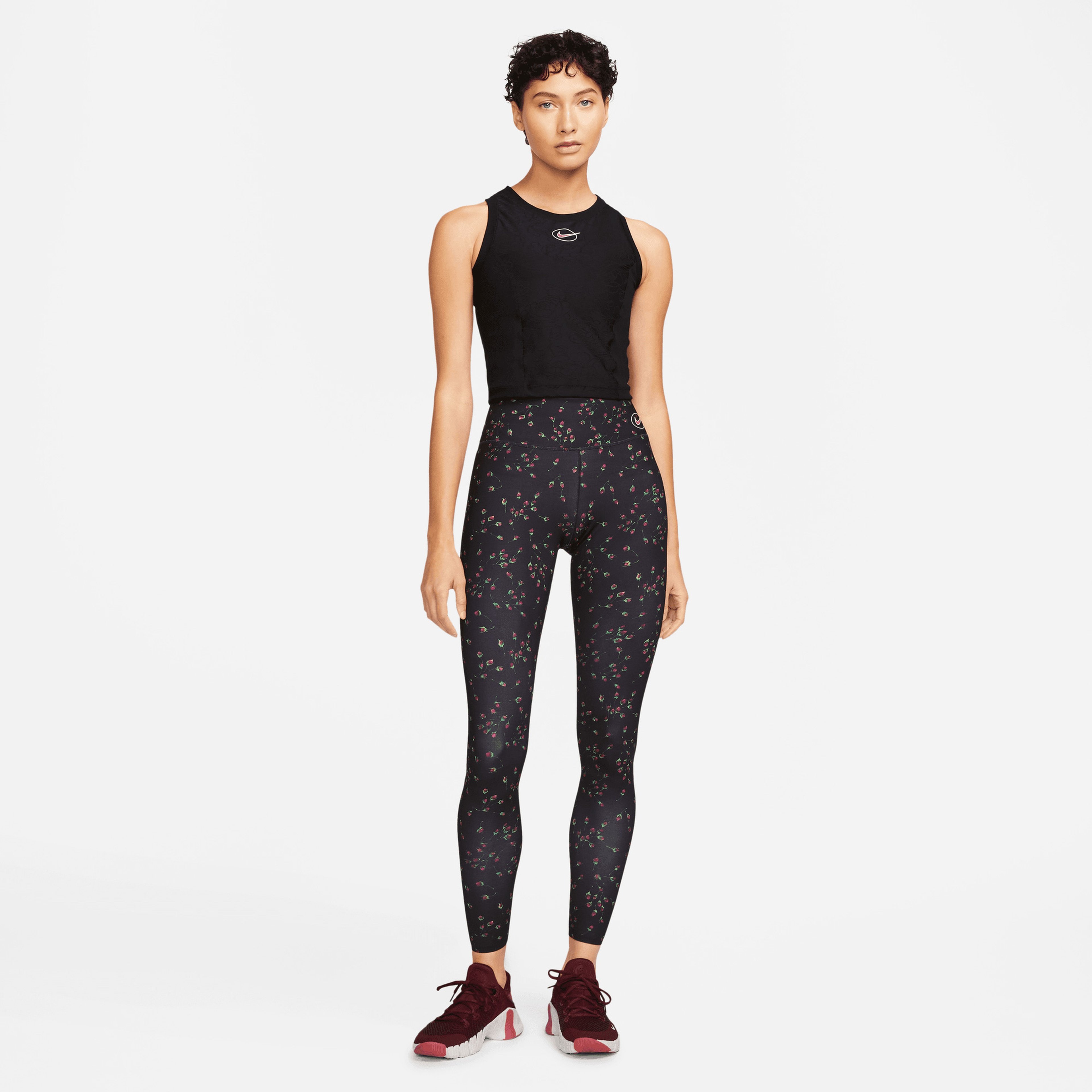 Nike One Luxe Dri-Fit Mid Rise Ic Ao Kadın Siyah Tayt