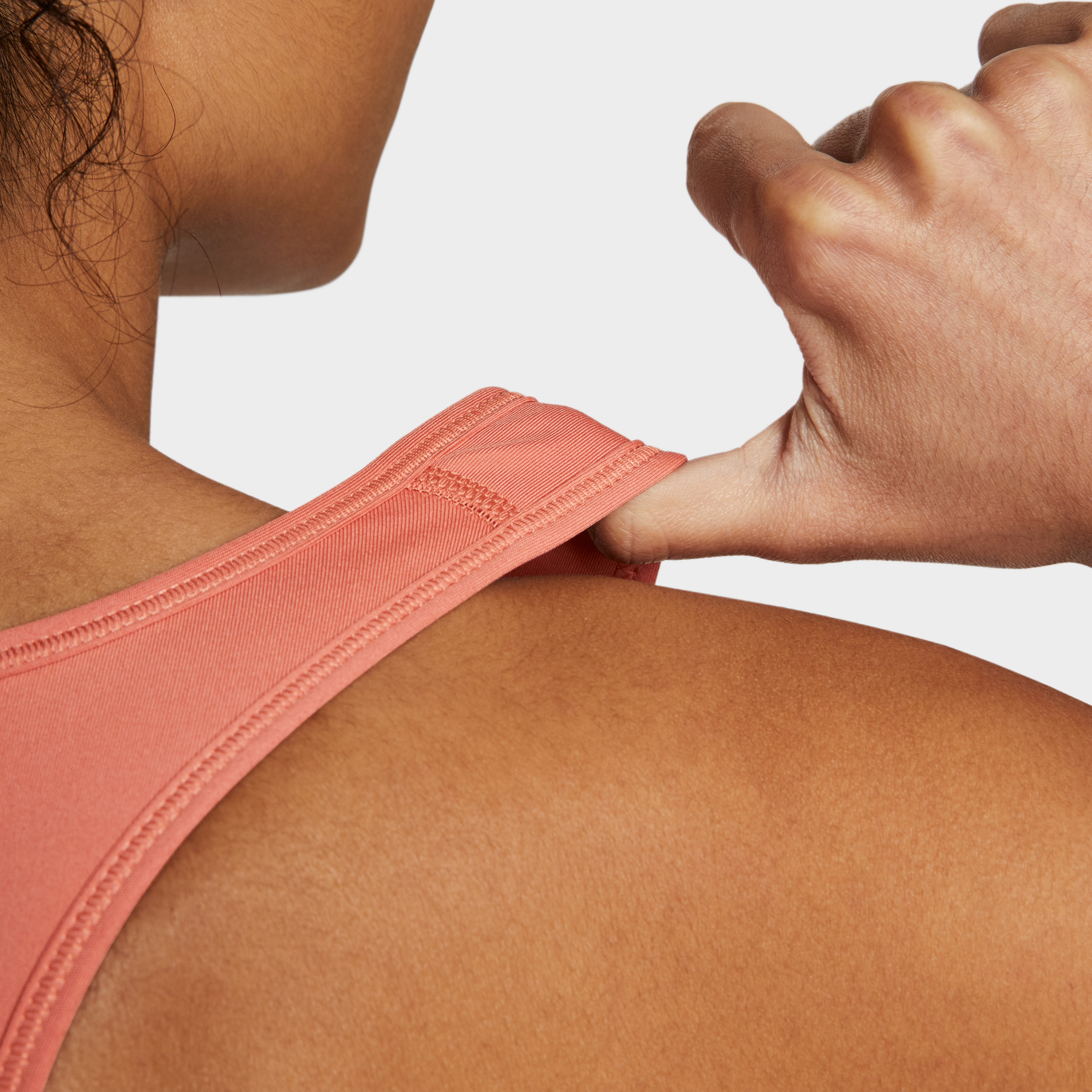 Nike Dri-FIT Swoosh Non-padded Kadın Turuncu Bra