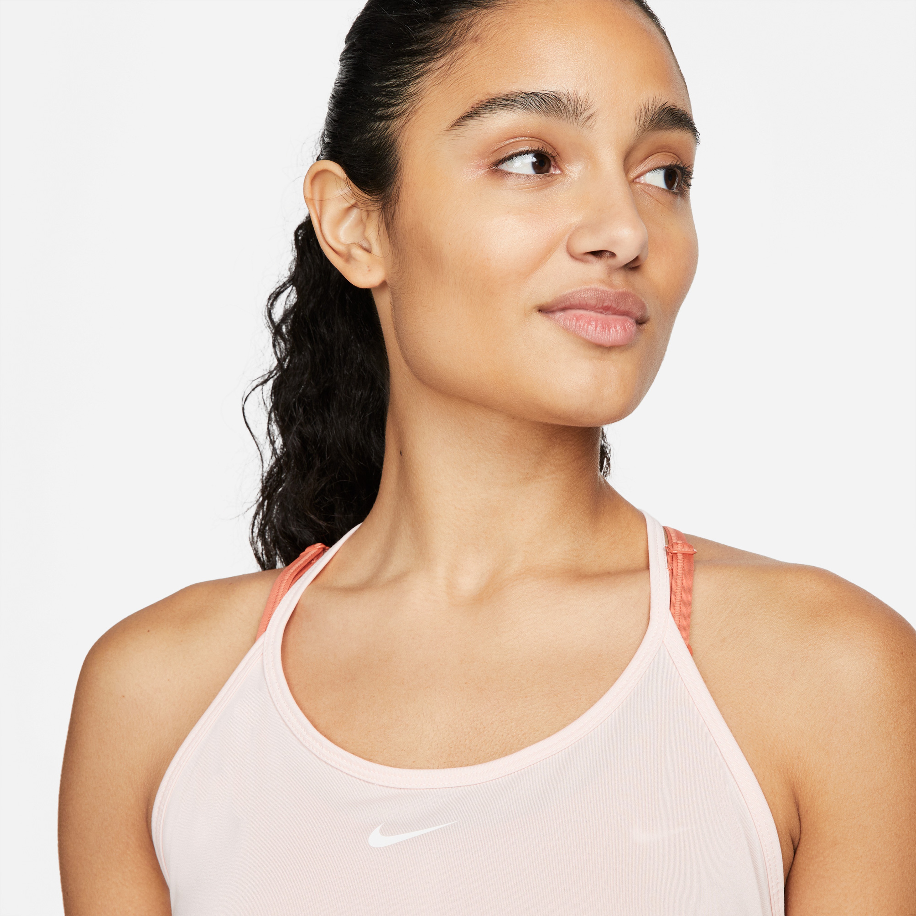 Nike One Dri-Fit Elastika Standart Kadın Beyaz T-Shirt