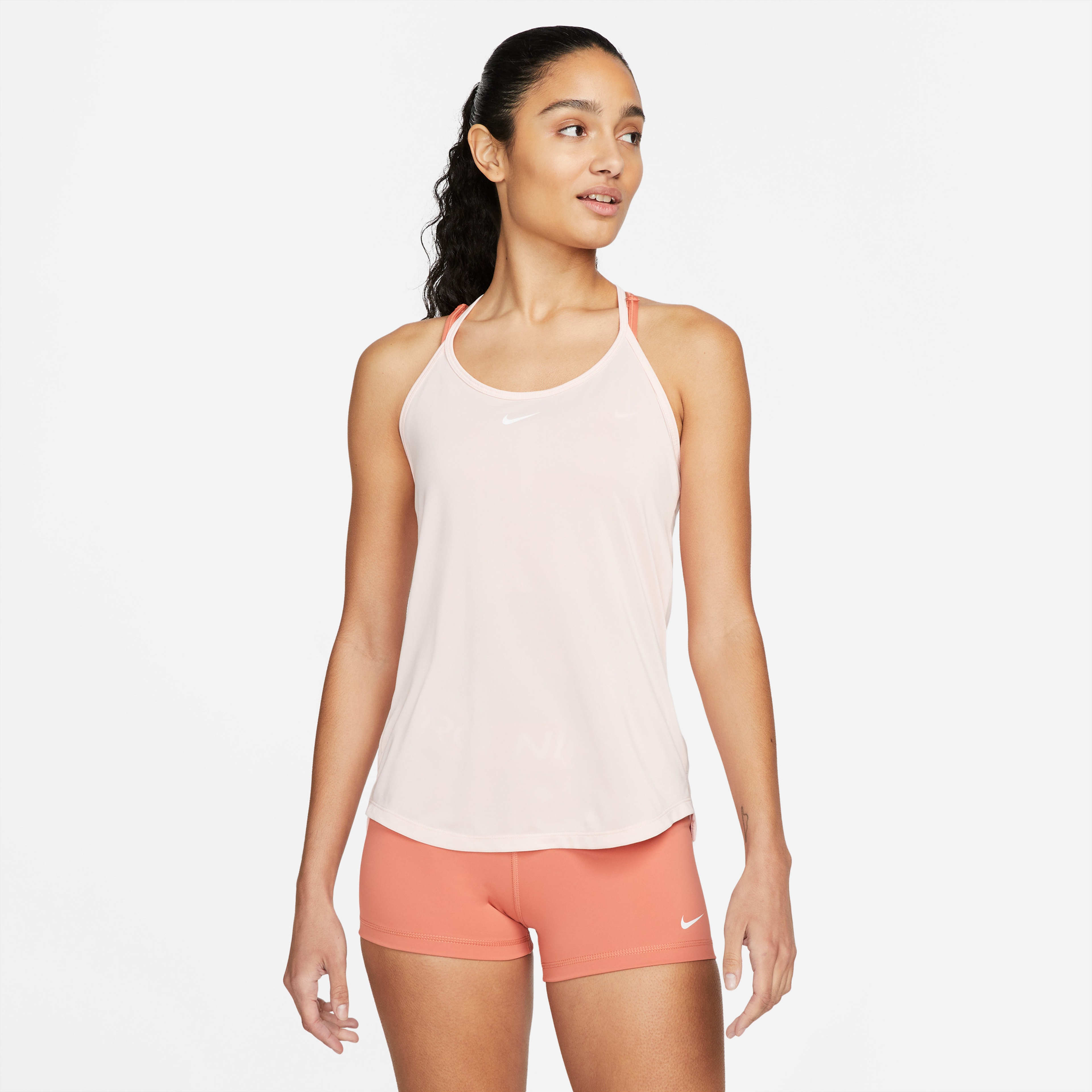 Nike One Dri-Fit Elastika Standart Kadın Beyaz T-Shirt