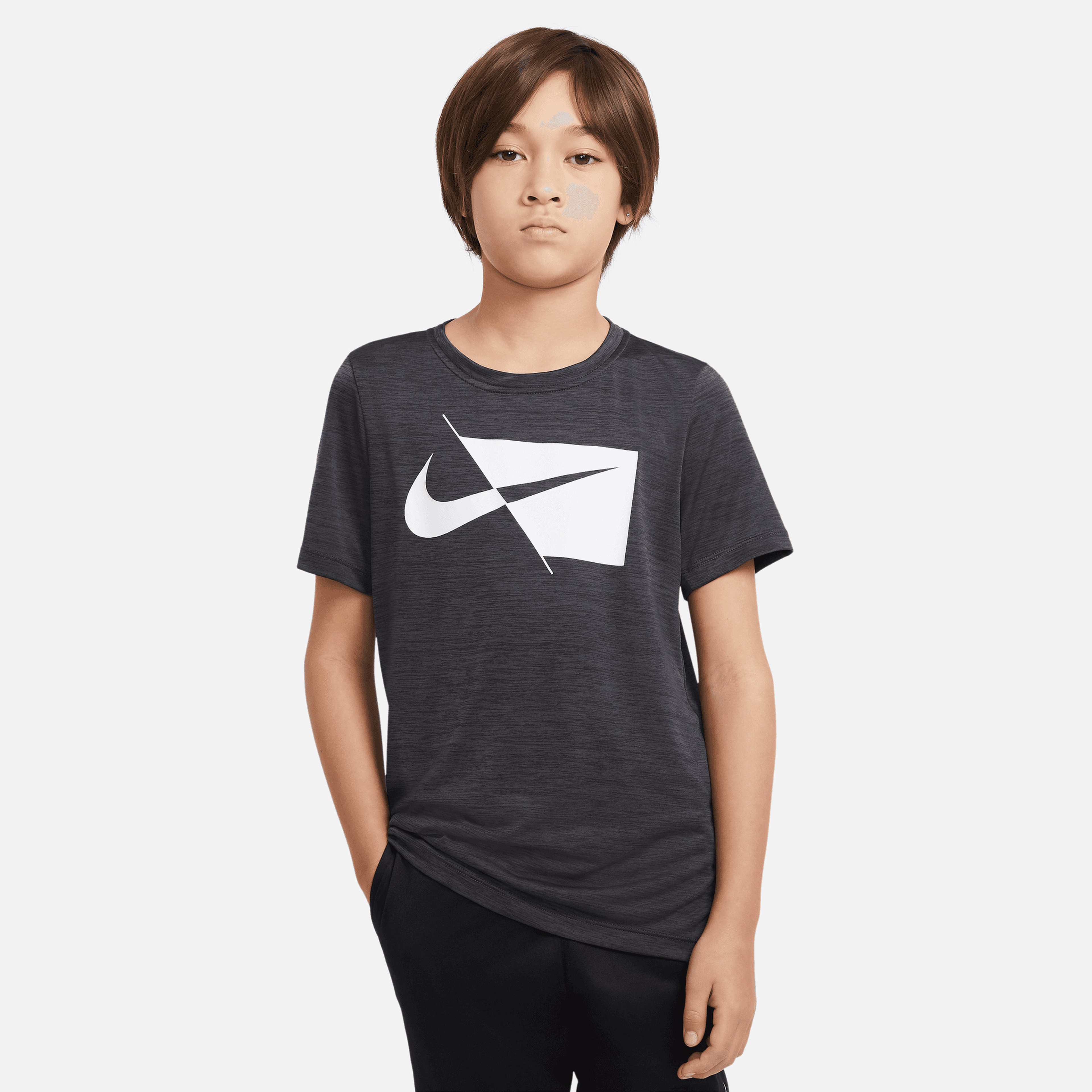 Nike Dri-FIT Hbr Top Çocuk Siyah T-Shirt