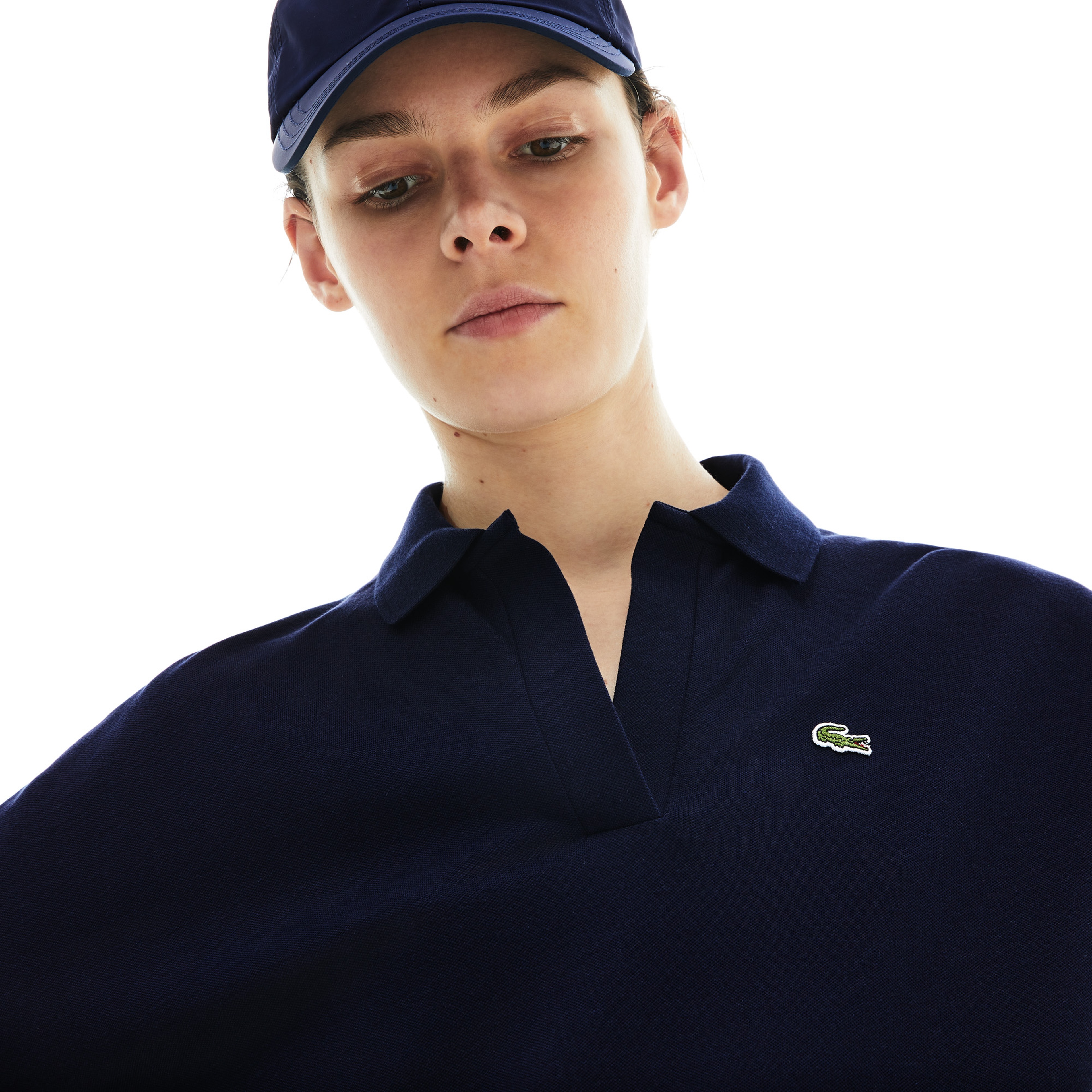 Kadın Loose Fit Lacivert Polo