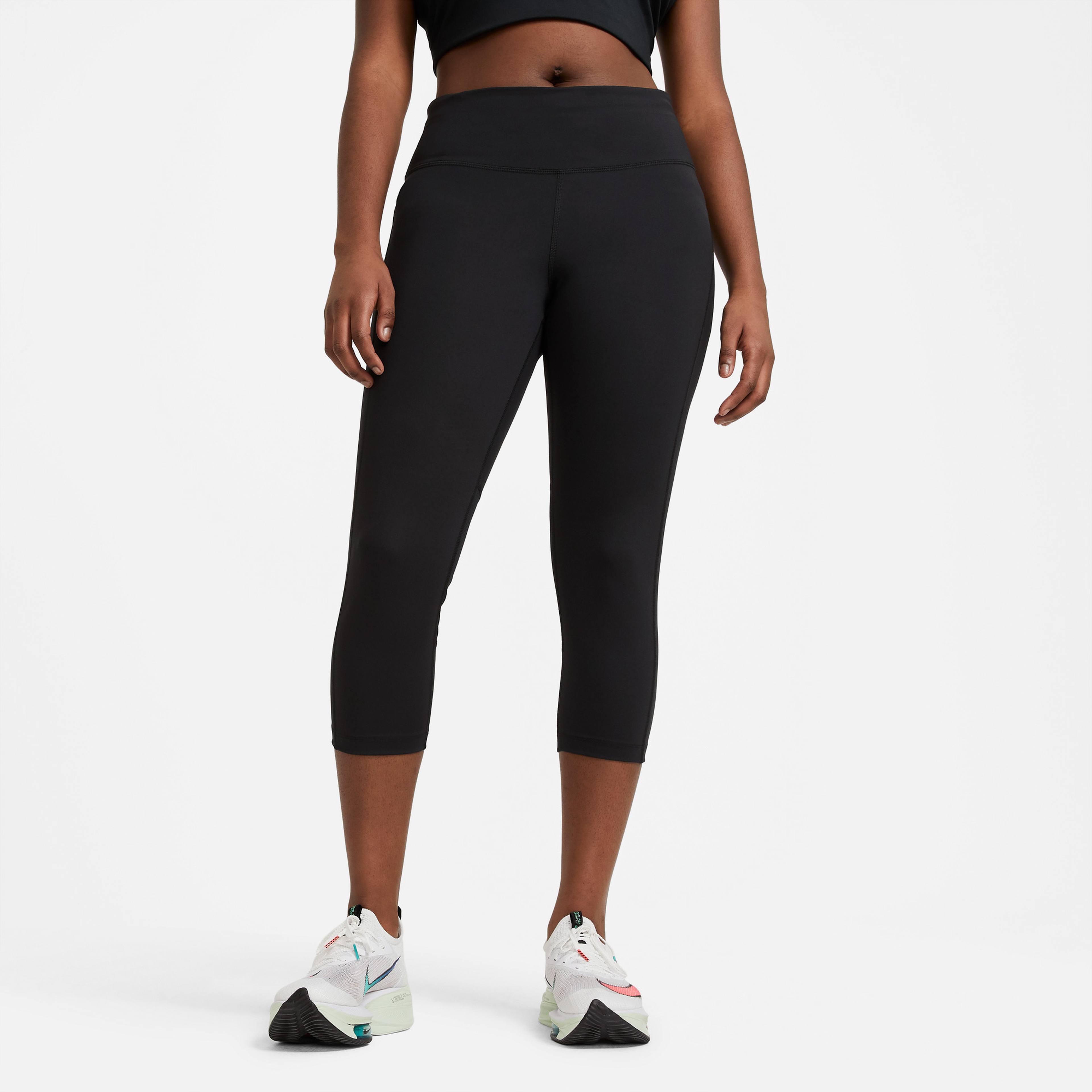 Nike Dri-Fit Fast Crop Kadın Siyah Tayt