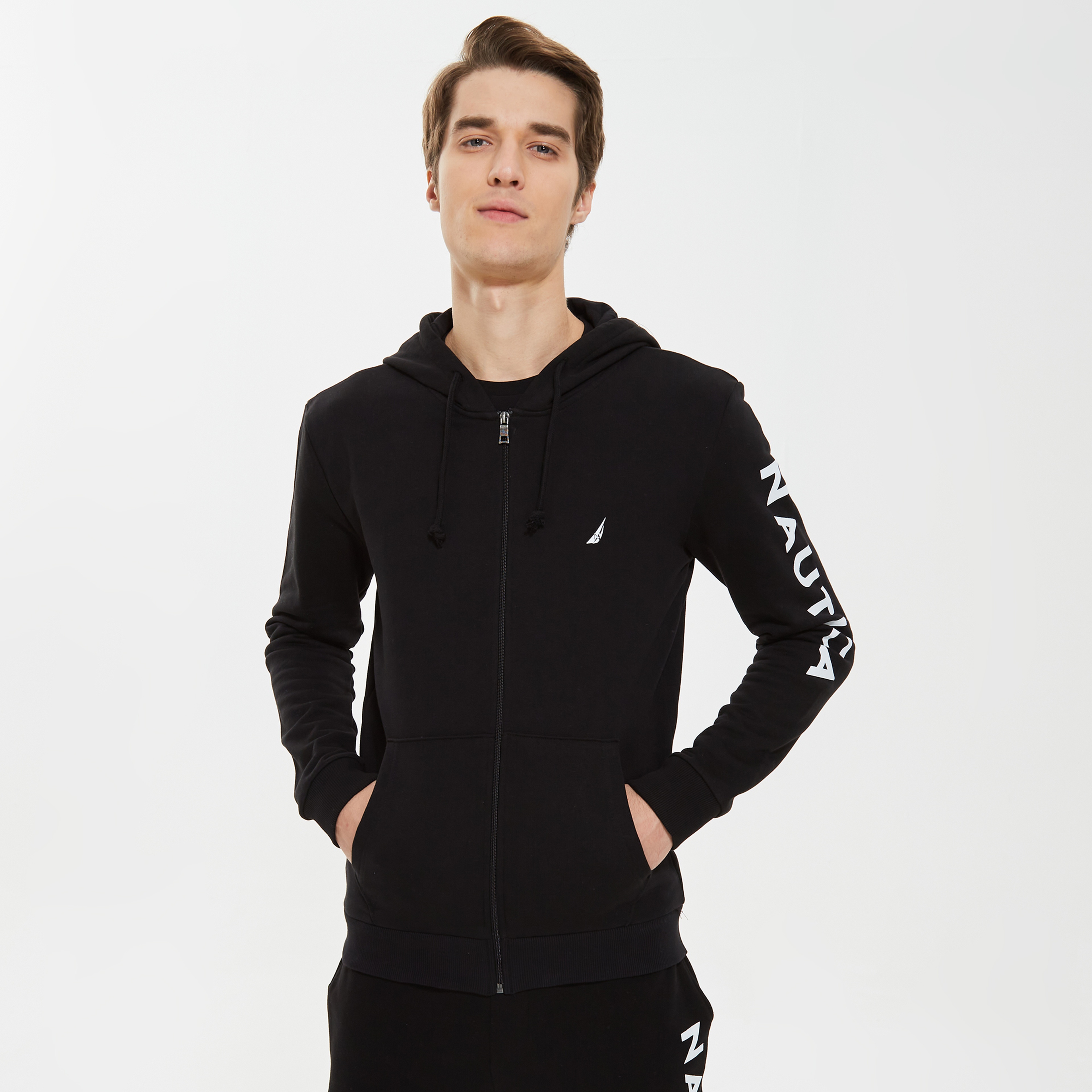 Nautica Erkek Siyah Standart Fit Sweatshirt