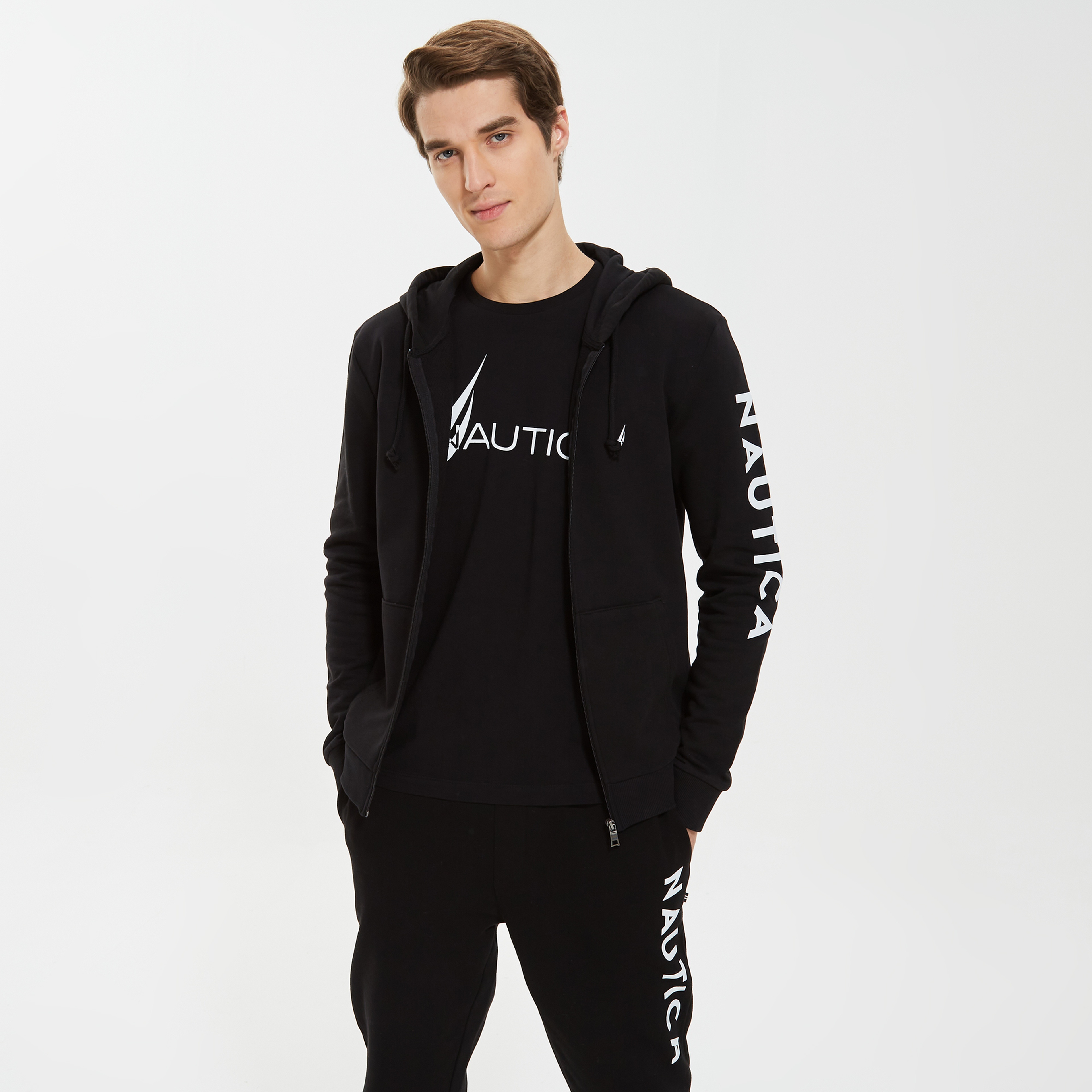 Nautica Erkek Siyah Standart Fit Sweatshirt