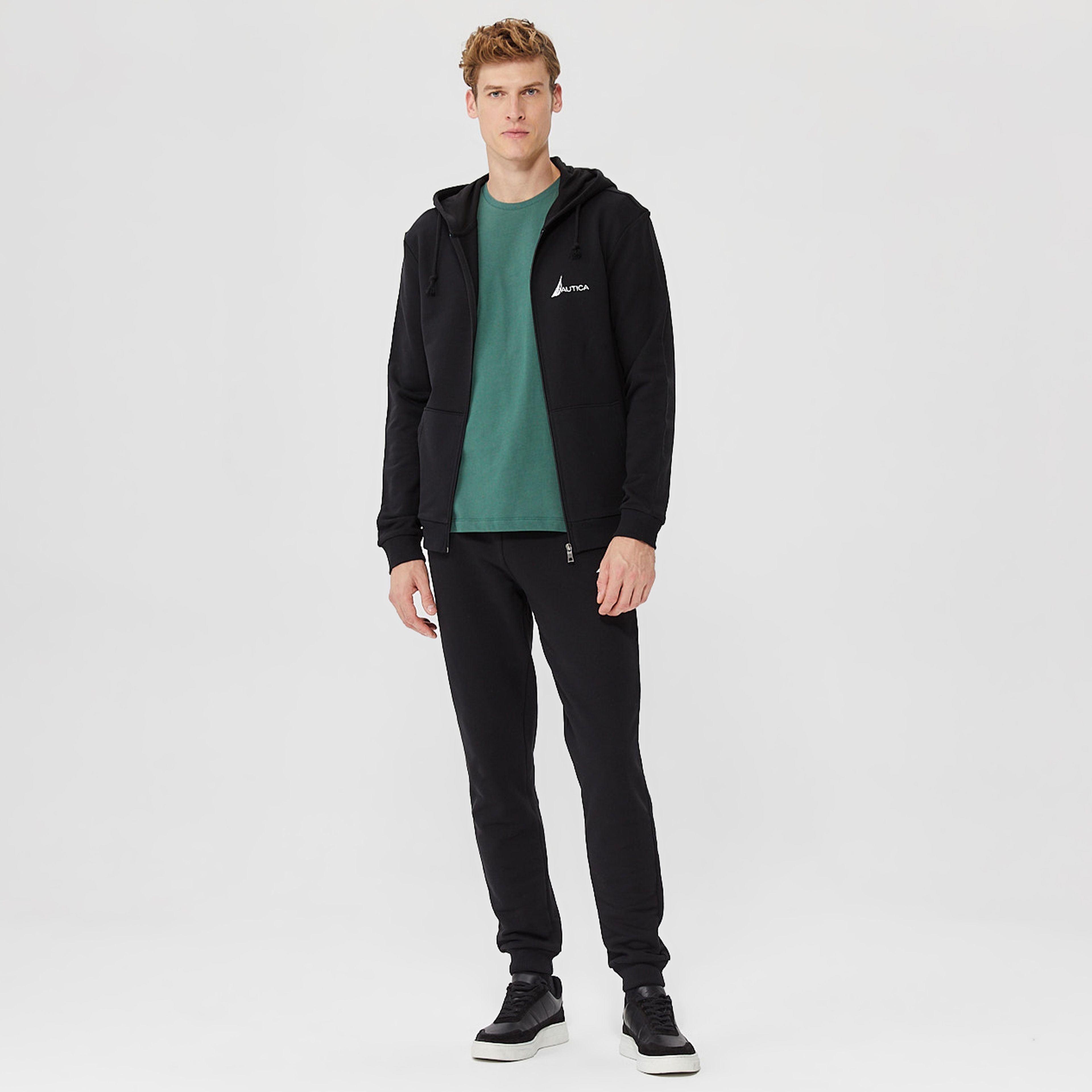 Nautica Erkek Siyah Standart Fit Sweatshirt