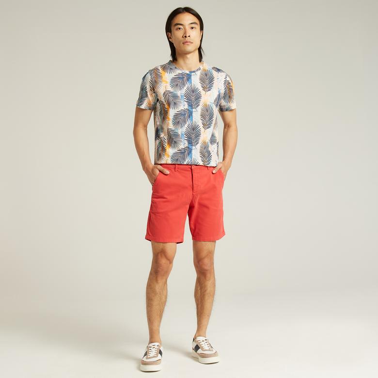 Nautica Erkek Kırmızı Slim Fit Bermuda Şort