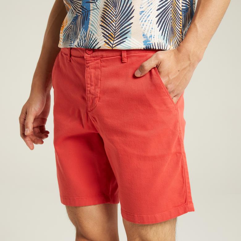 Nautica Erkek Kırmızı Slim Fit Bermuda Şort