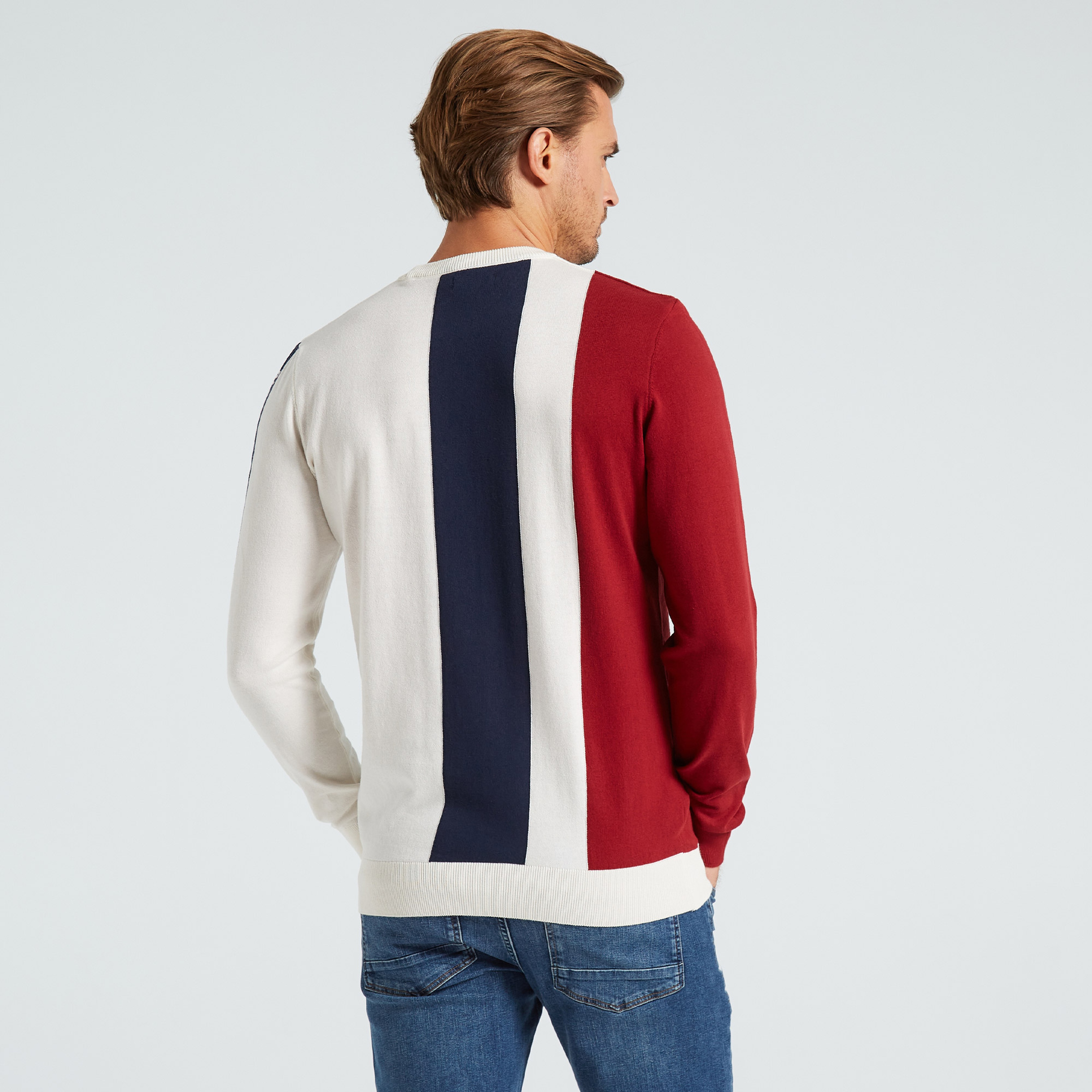 NAUTICA ERKEK BEYAZ STANDART FIT UZUN KOLLU TRİKO
