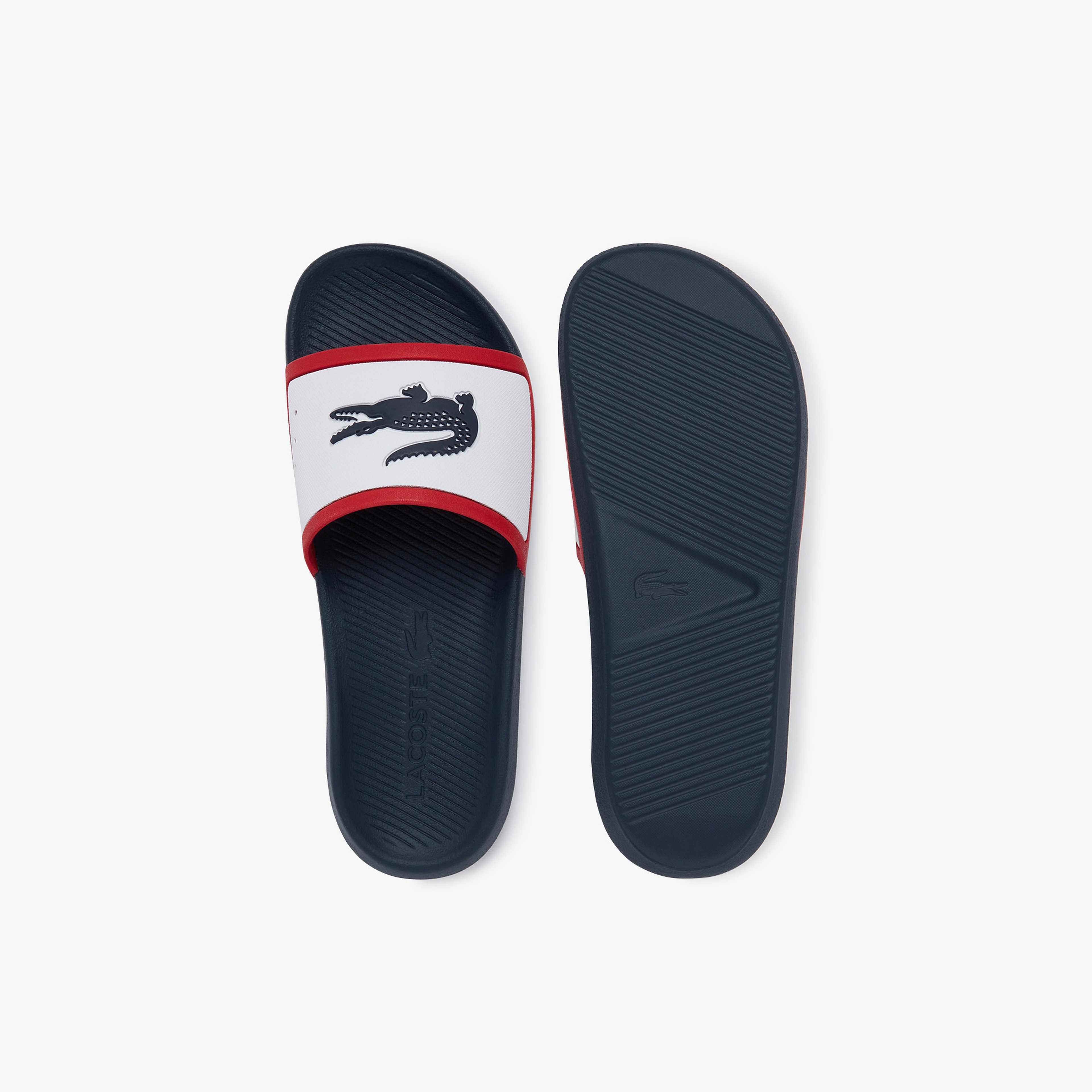 Lacoste Erkek Croco Baskılı Lacivert Terlik