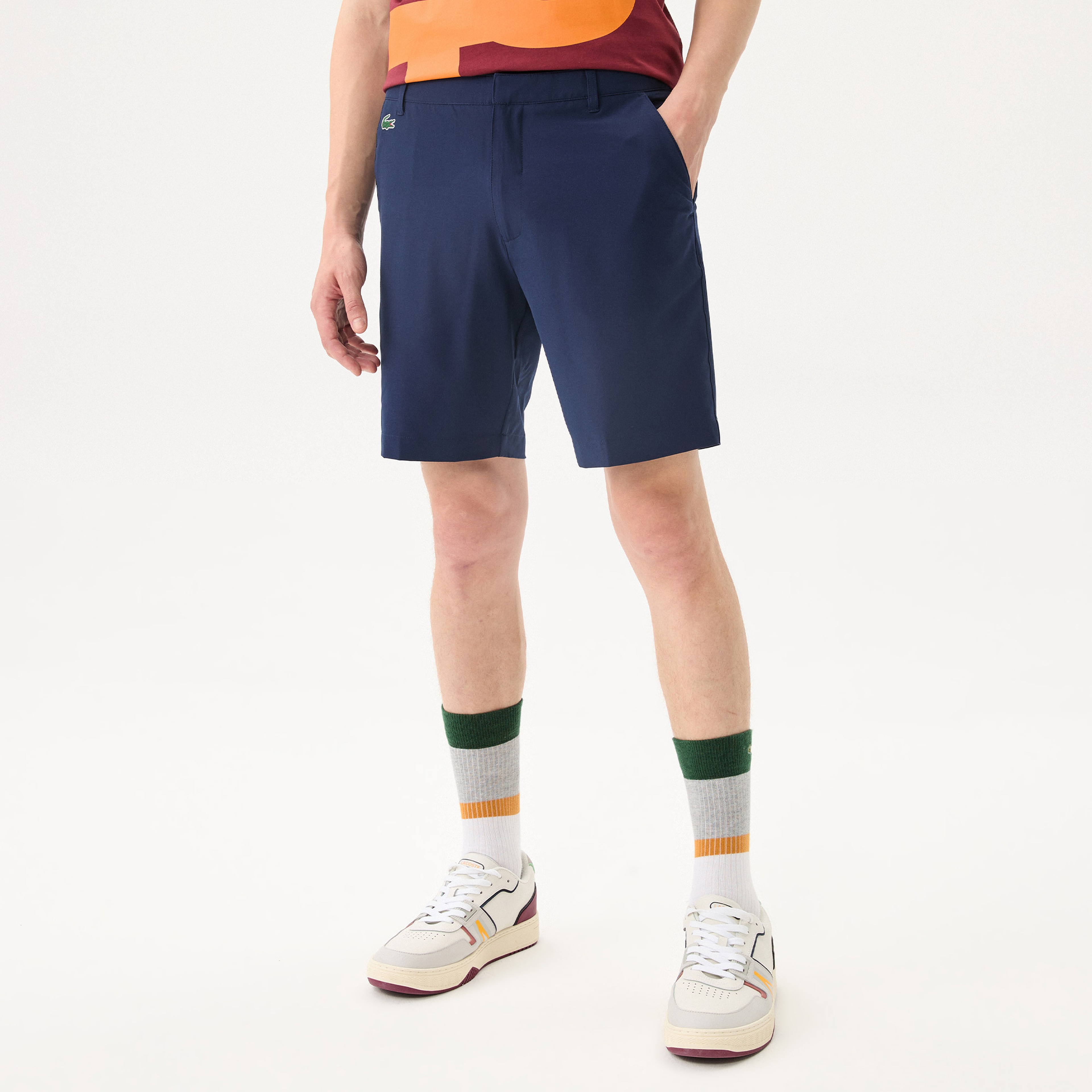 Lacoste SPORT Erkek Regular Fit Lacivert Bermuda