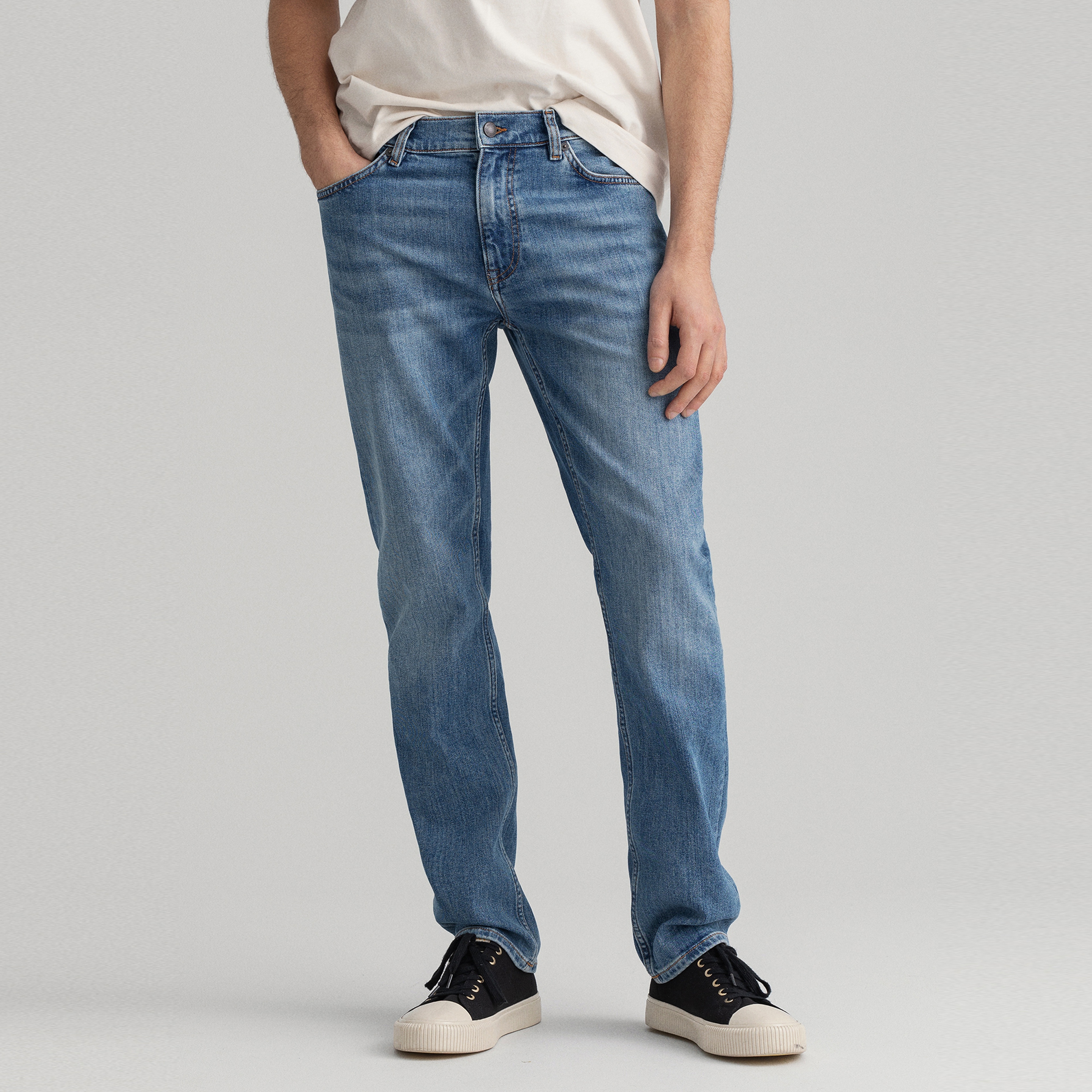 Gant Arley Erkek Mavi Regular Fit Jean Pantolon