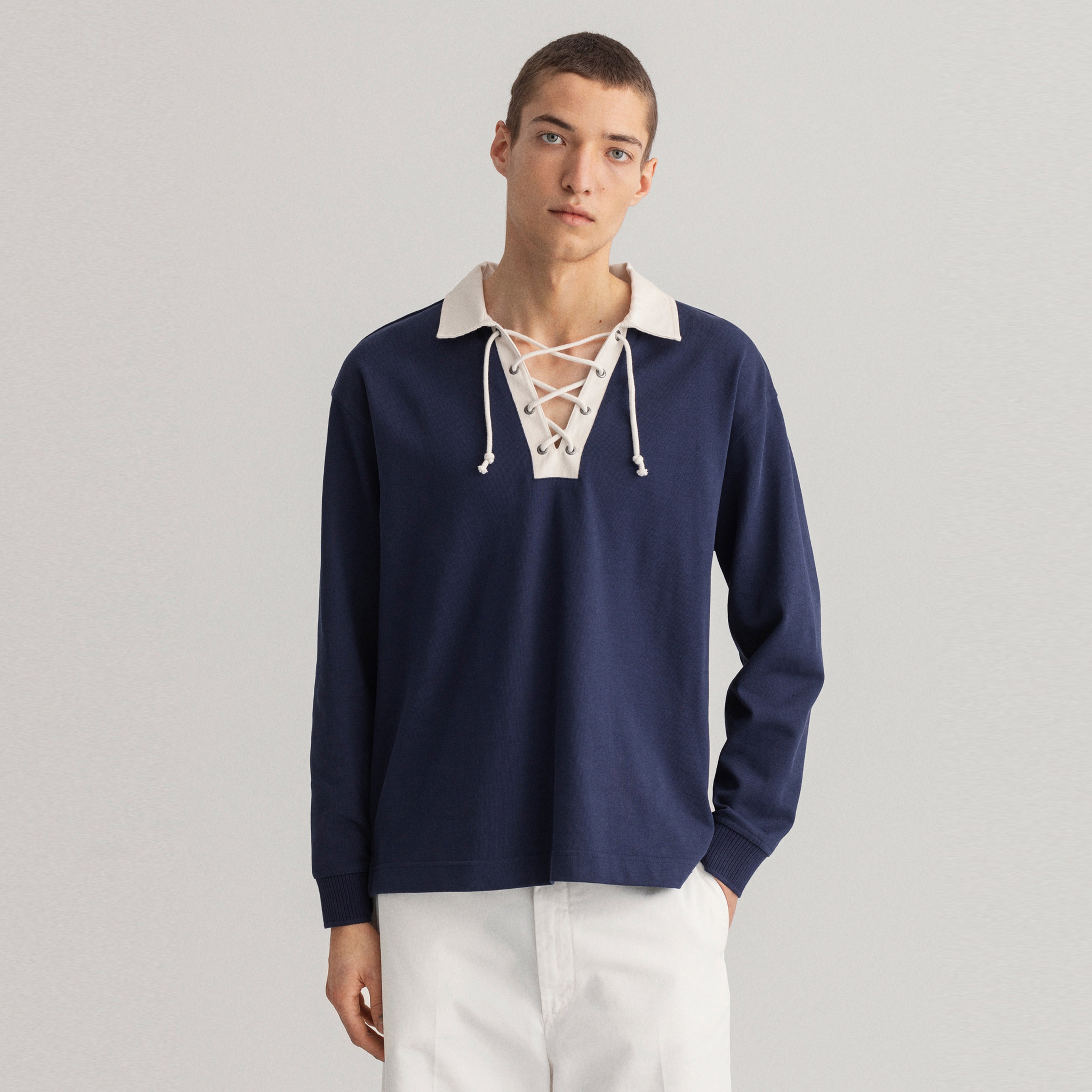 Gant Erkek Lacivert Regular Fit Rugby