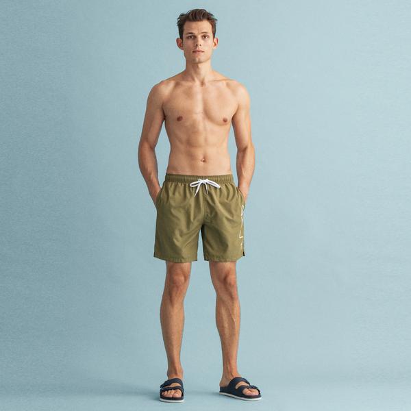 Gant Erkek Yeşil Logolu Mayo Şort