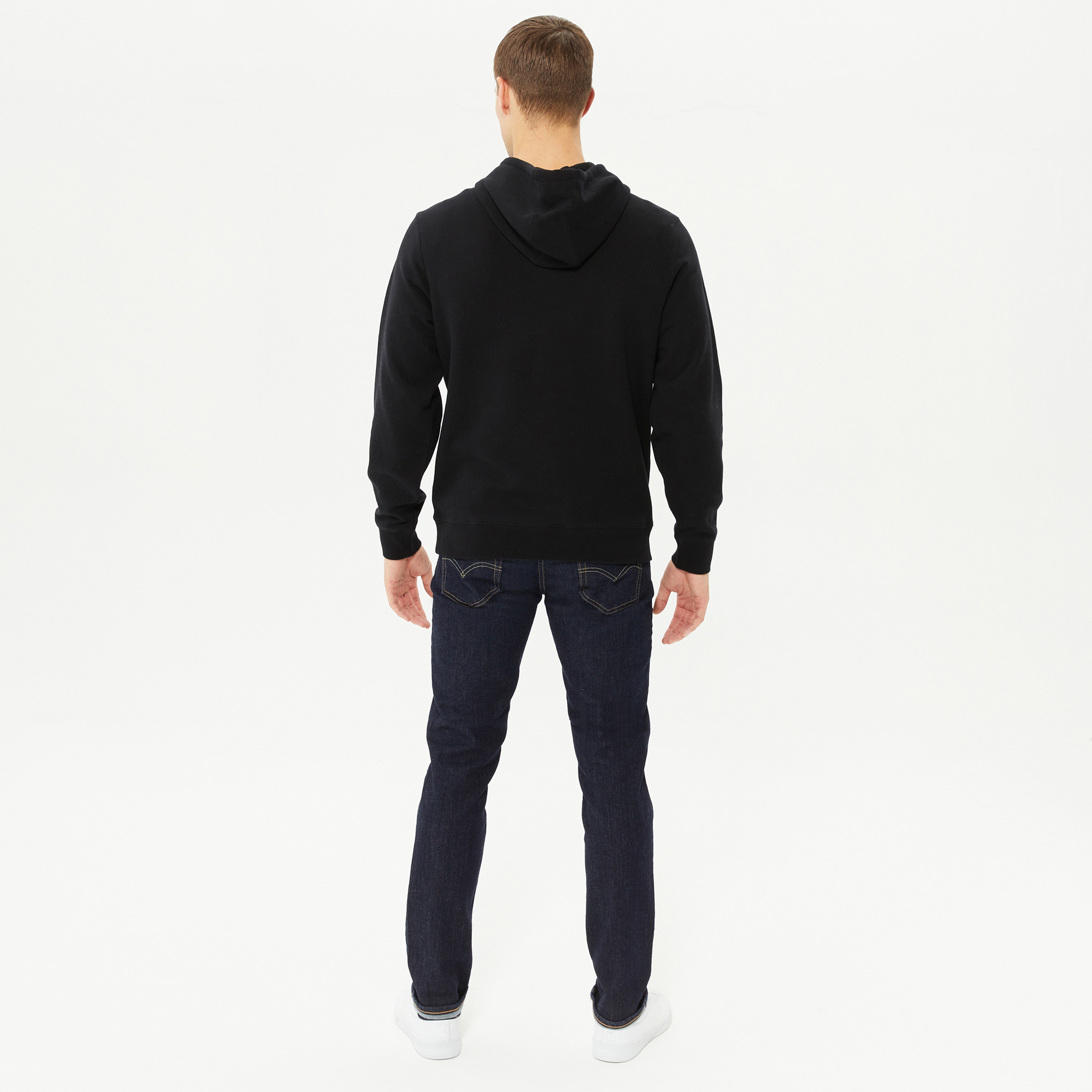 Guess Roy Hoodie Erkek Siyah Sweatshirt
