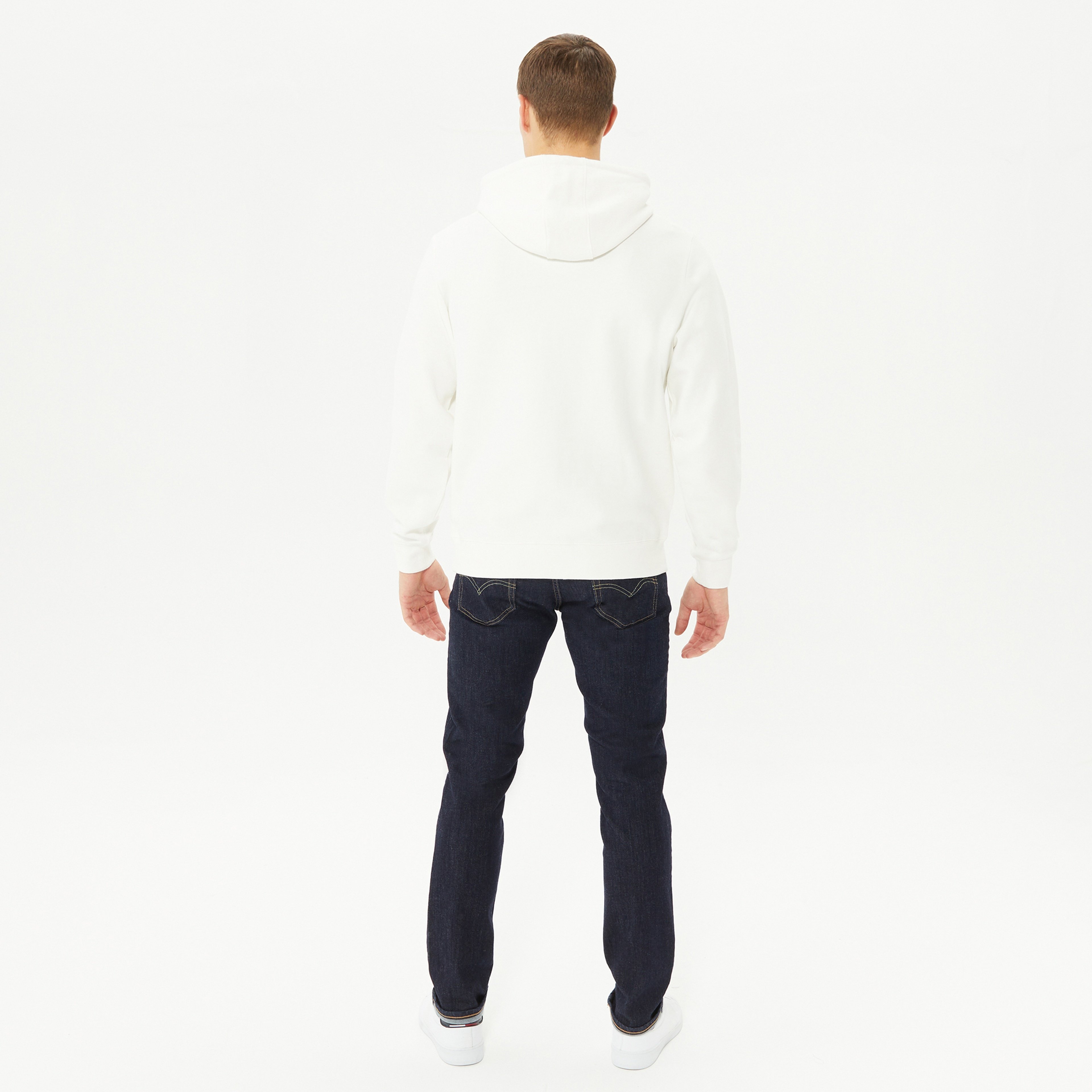 Guess Roy Hoodie Erkek Beyaz Sweatshirt