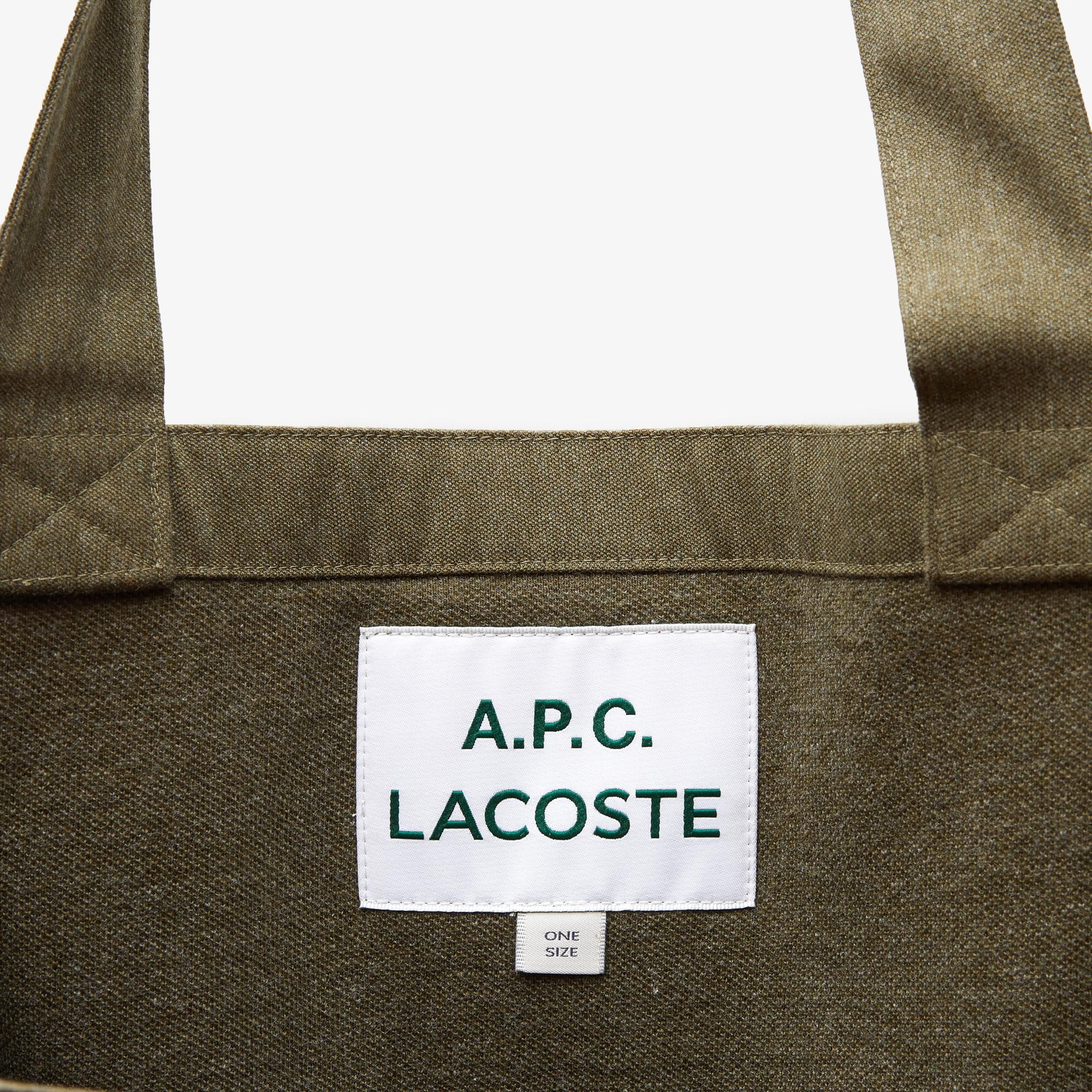 Lacoste X A.P.C Kadın Baskılı Haki Alışveriş Çantası