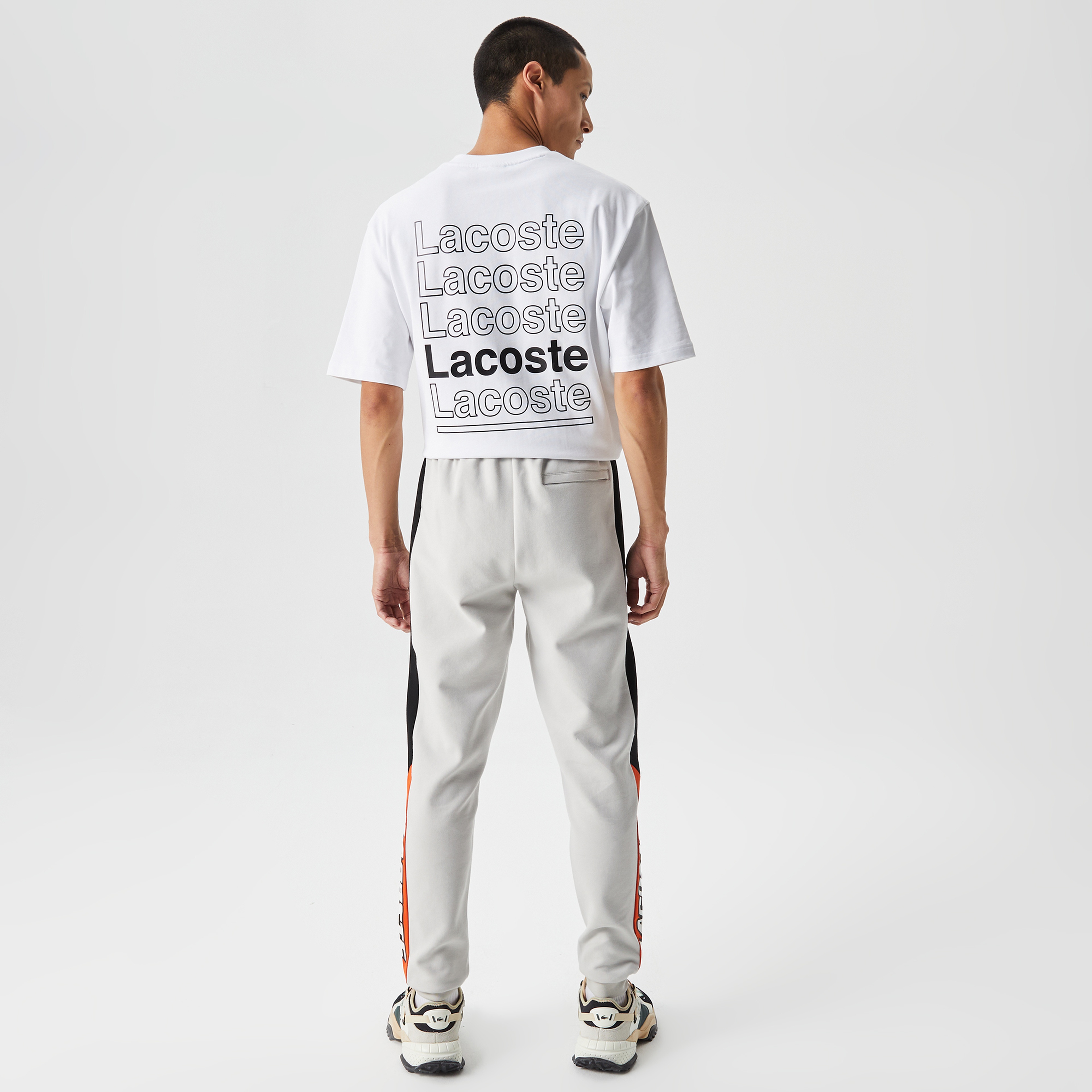 Lacoste Erkek Slim Fit Baskılı Gri Eşofman Altı