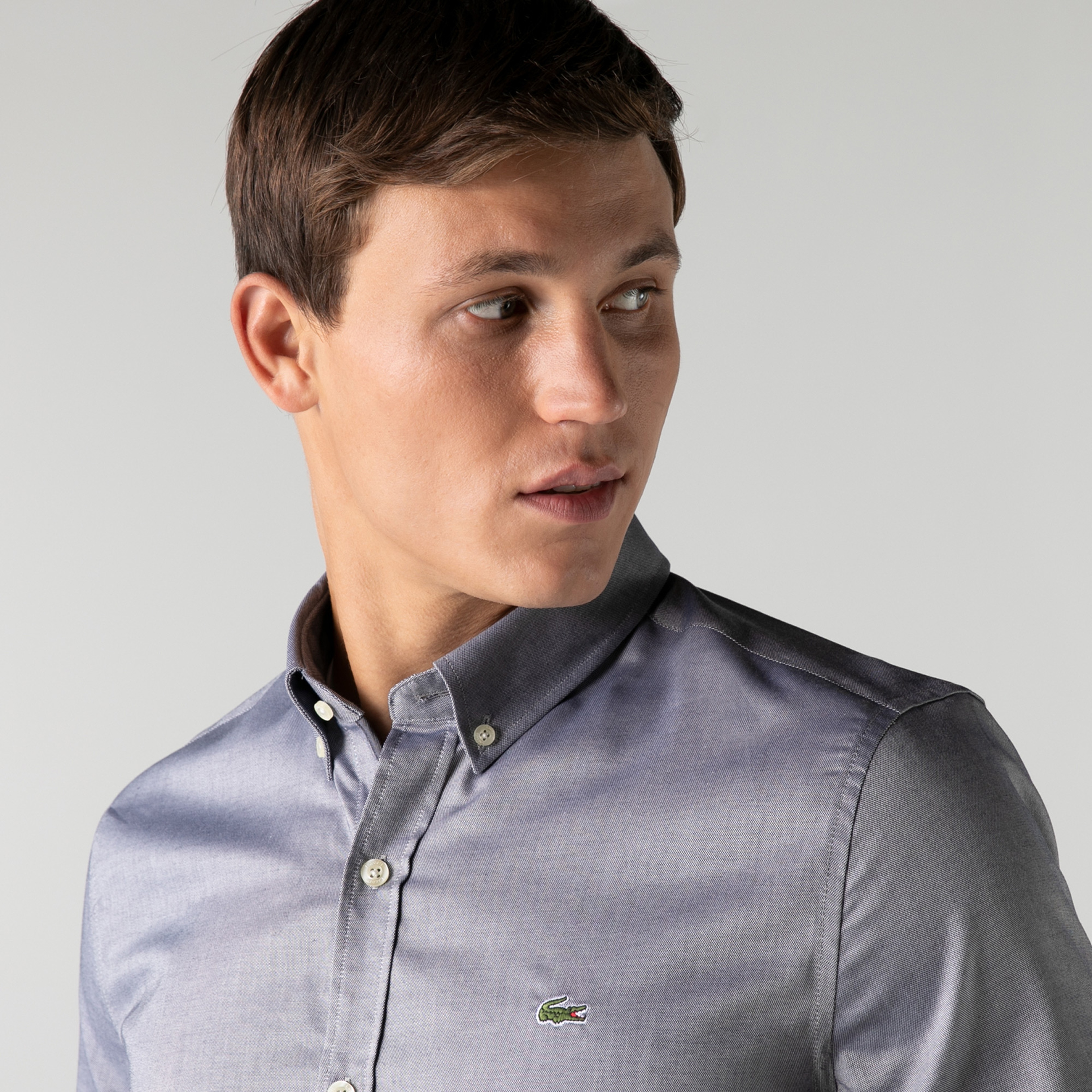 Lacoste Erkek Slim Fit Lacivert Gömlek