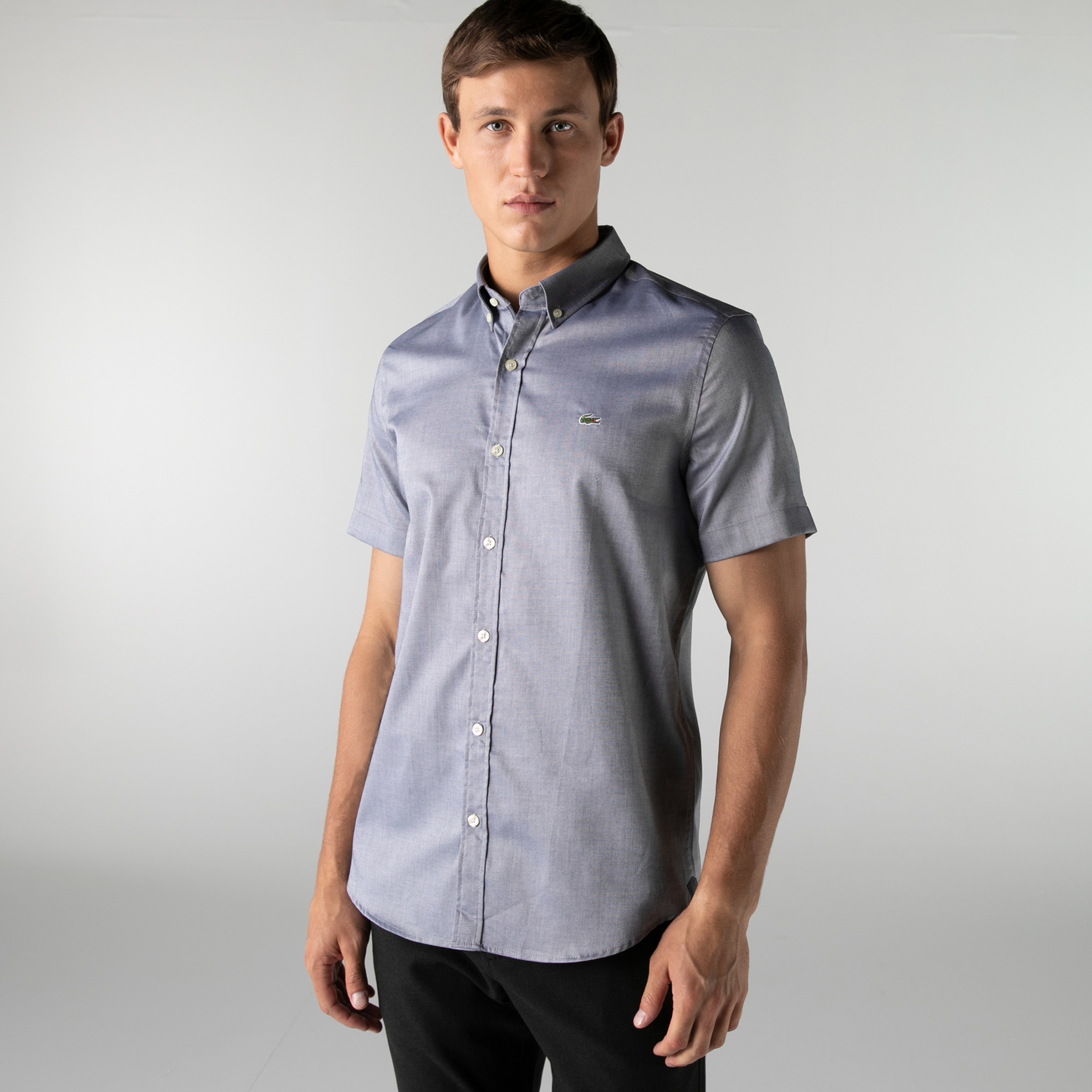 Lacoste Erkek Slim Fit Lacivert Gömlek