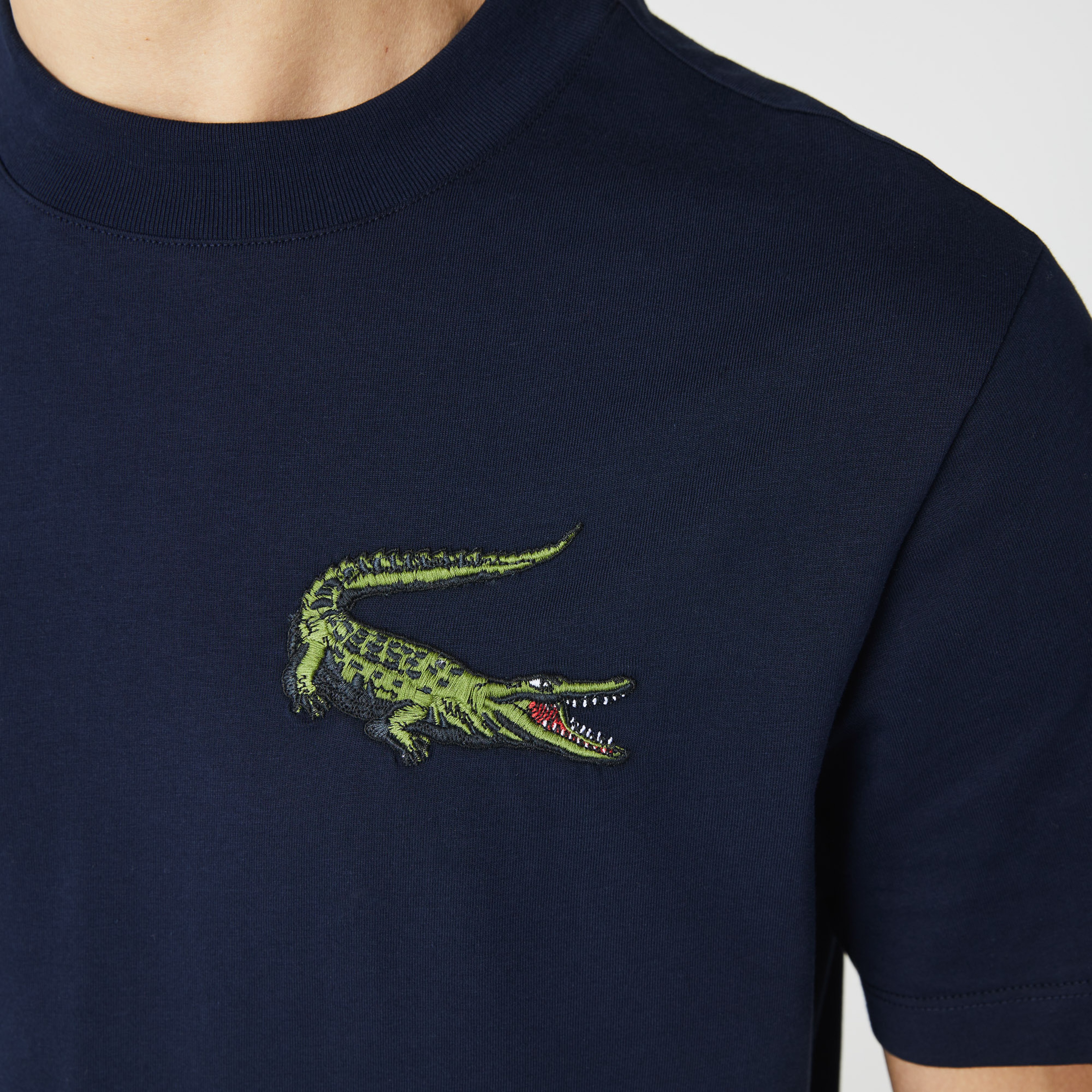 Lacoste Erkek Regular Fit Bisiklet Yaka Lacivert T-Shirt