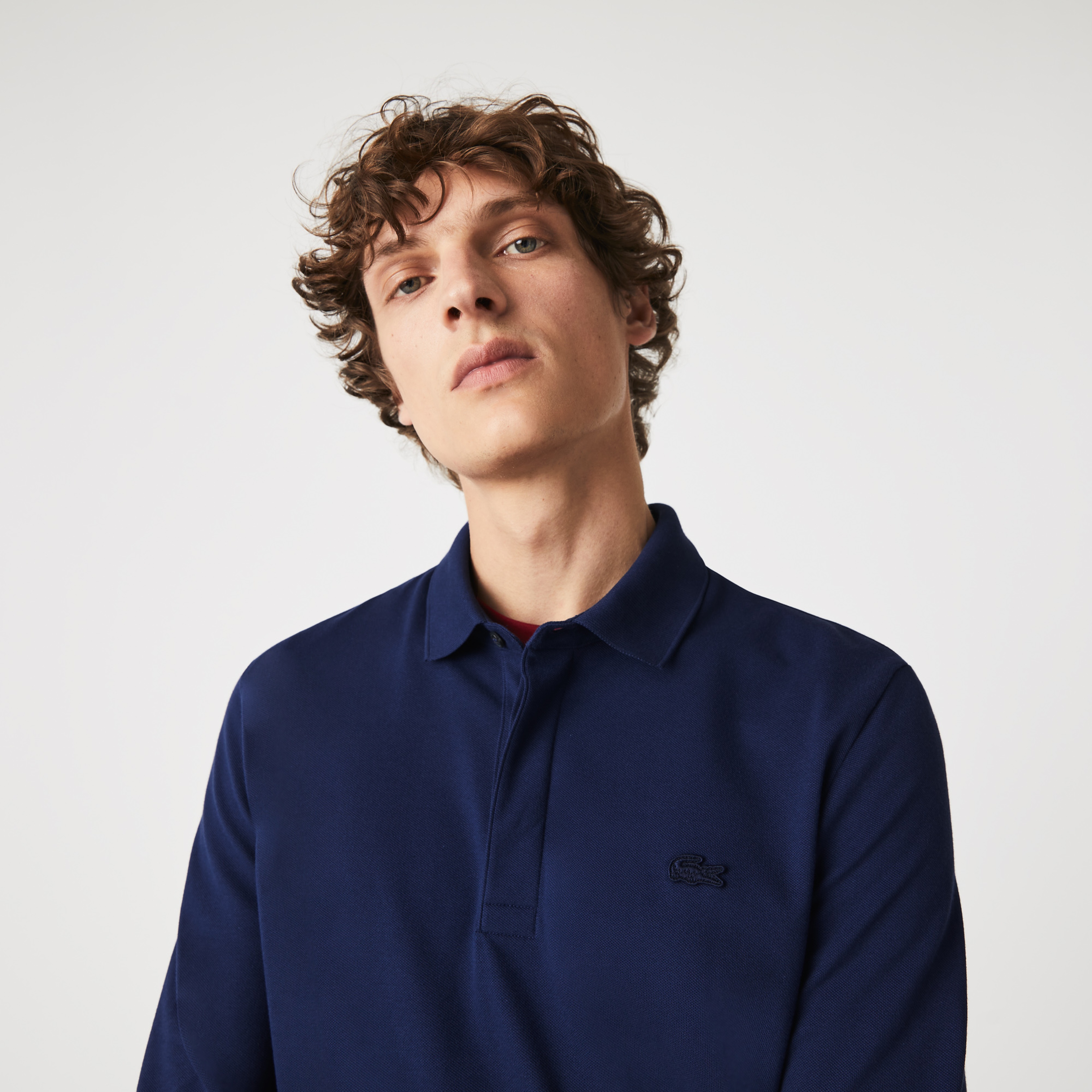 Lacoste Erkek Regular Fit Uzun Kollu Lacivert Paris Polo