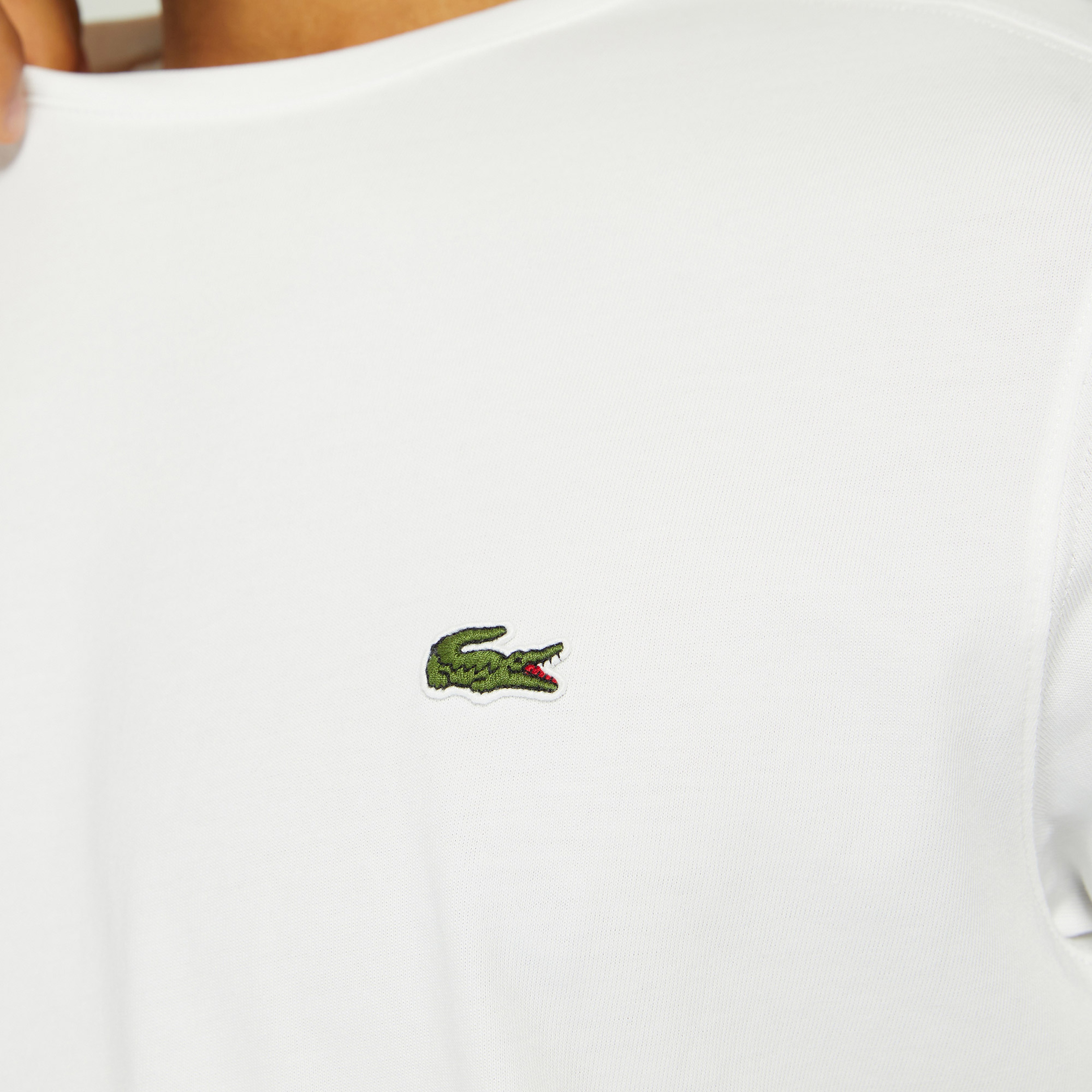 Lacoste SPORT Erkek Regular Fit Bisiklet Yaka Beyaz T-Shirt