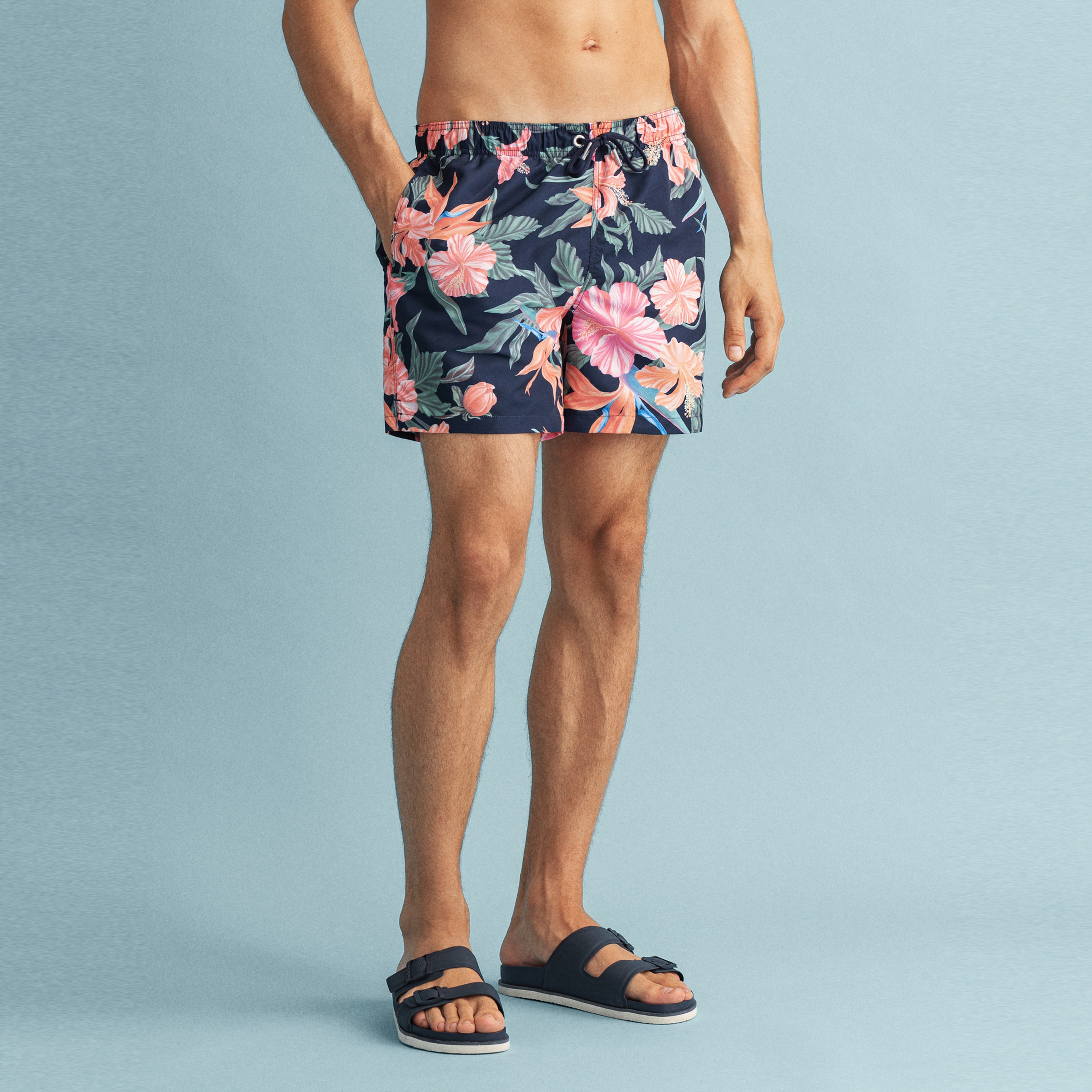 Gant Erkek Lacivert Desenli Mayo Şort