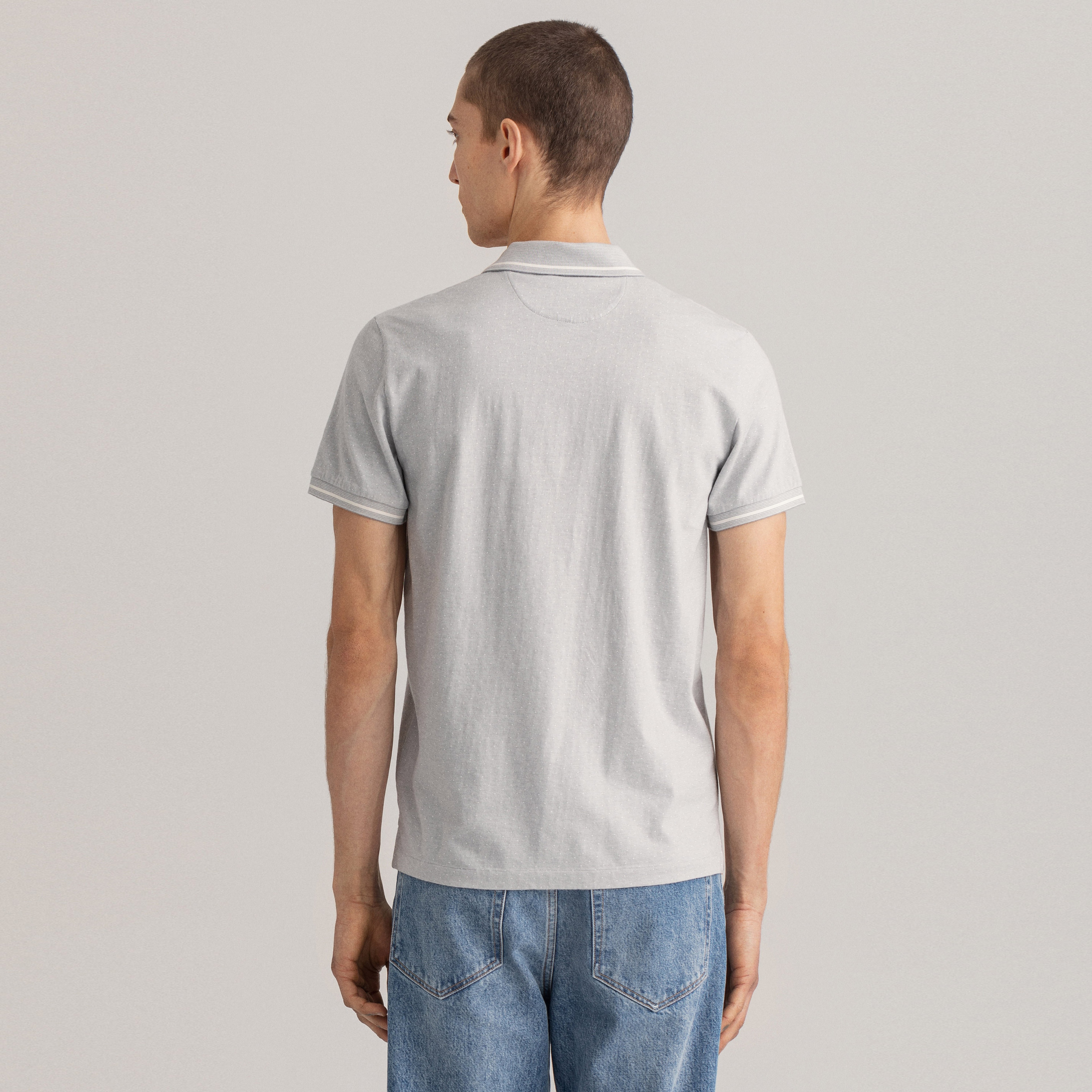 Gant Erkek Gri Regular Fit Polo