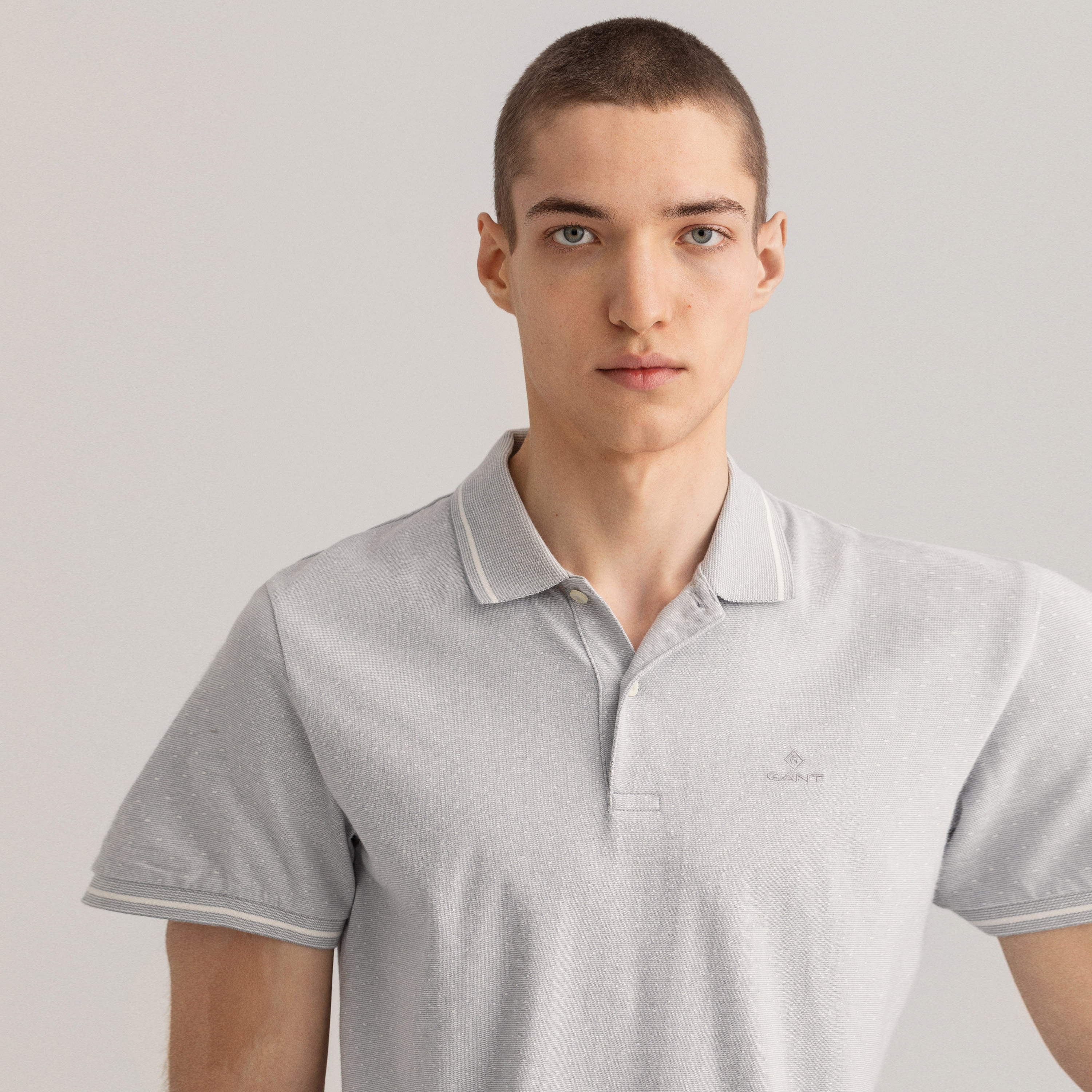 Gant Erkek Gri Regular Fit Polo
